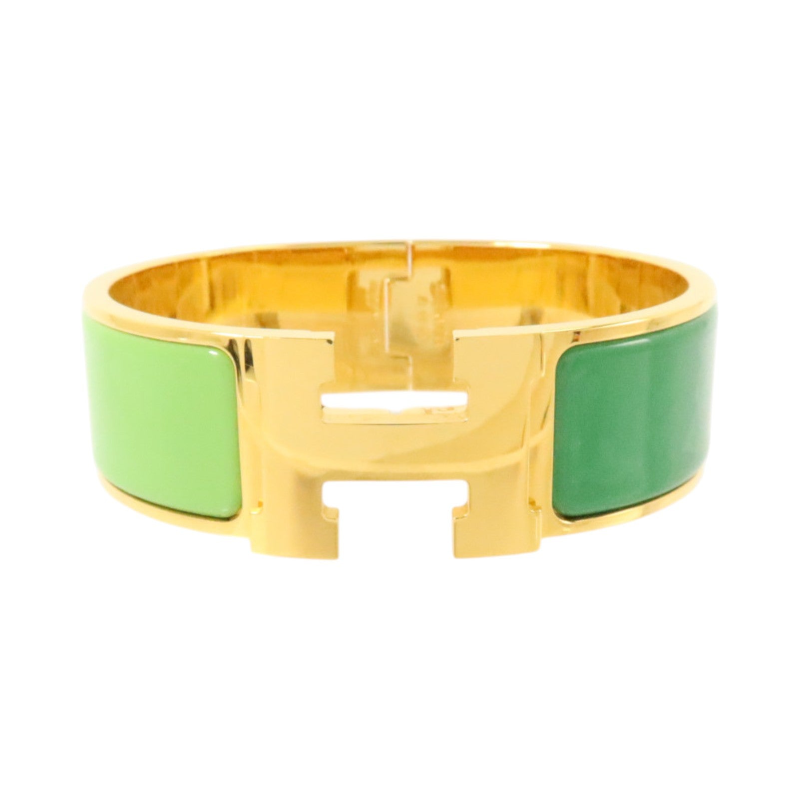 HERMES 金屬/琺瑯Clic-Clac H Bangle金扣手鐲
