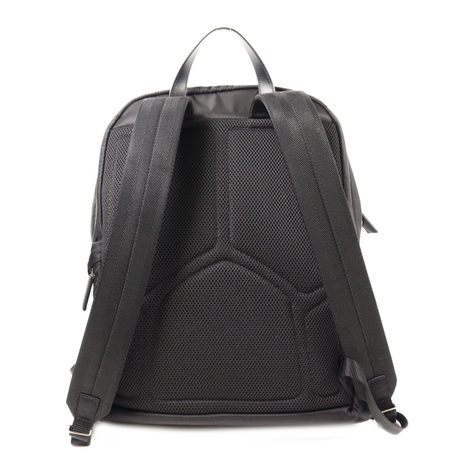 PRADA 【激減優惠】尼龍/Saffiano皮革Backpack銀扣背包