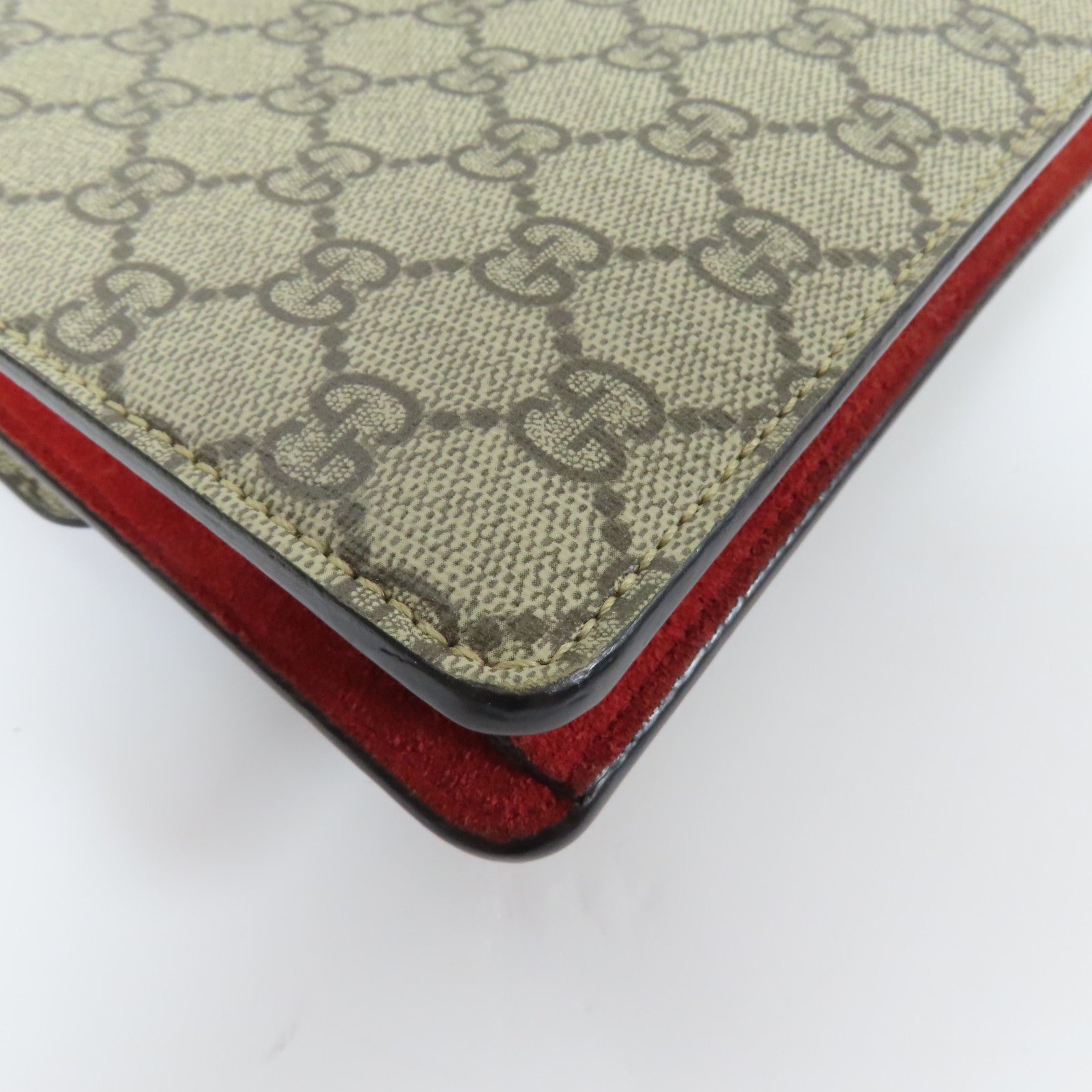 GUCCI GG SHW Dionysus Bloom Chain Shoulder Bag Coated Canvas Brown Red