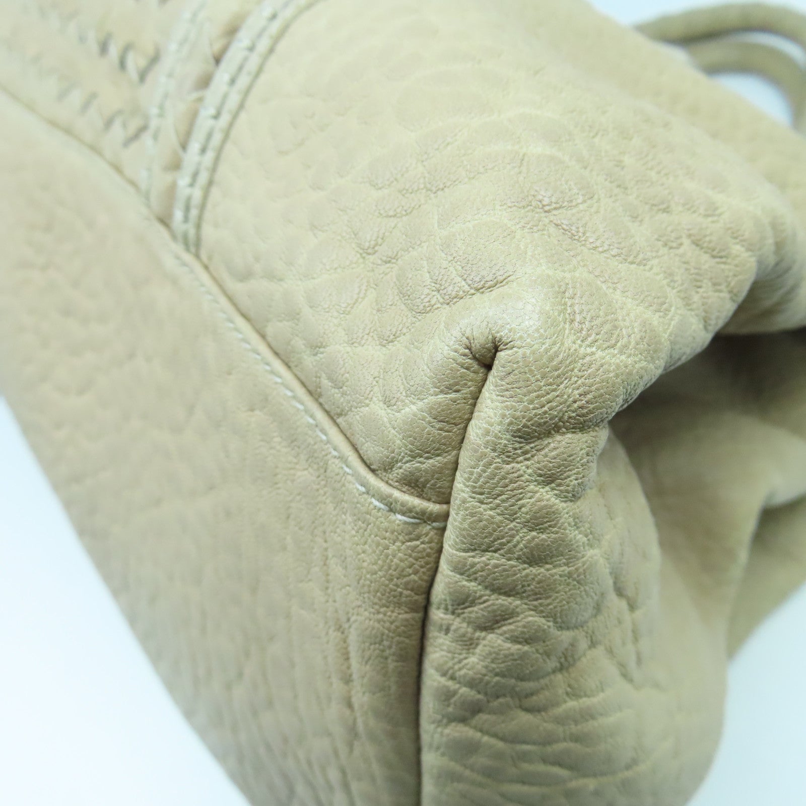 BOTTEGA VENETA 【激減優惠】皮革Handbag銀扣手挽袋粉紅色