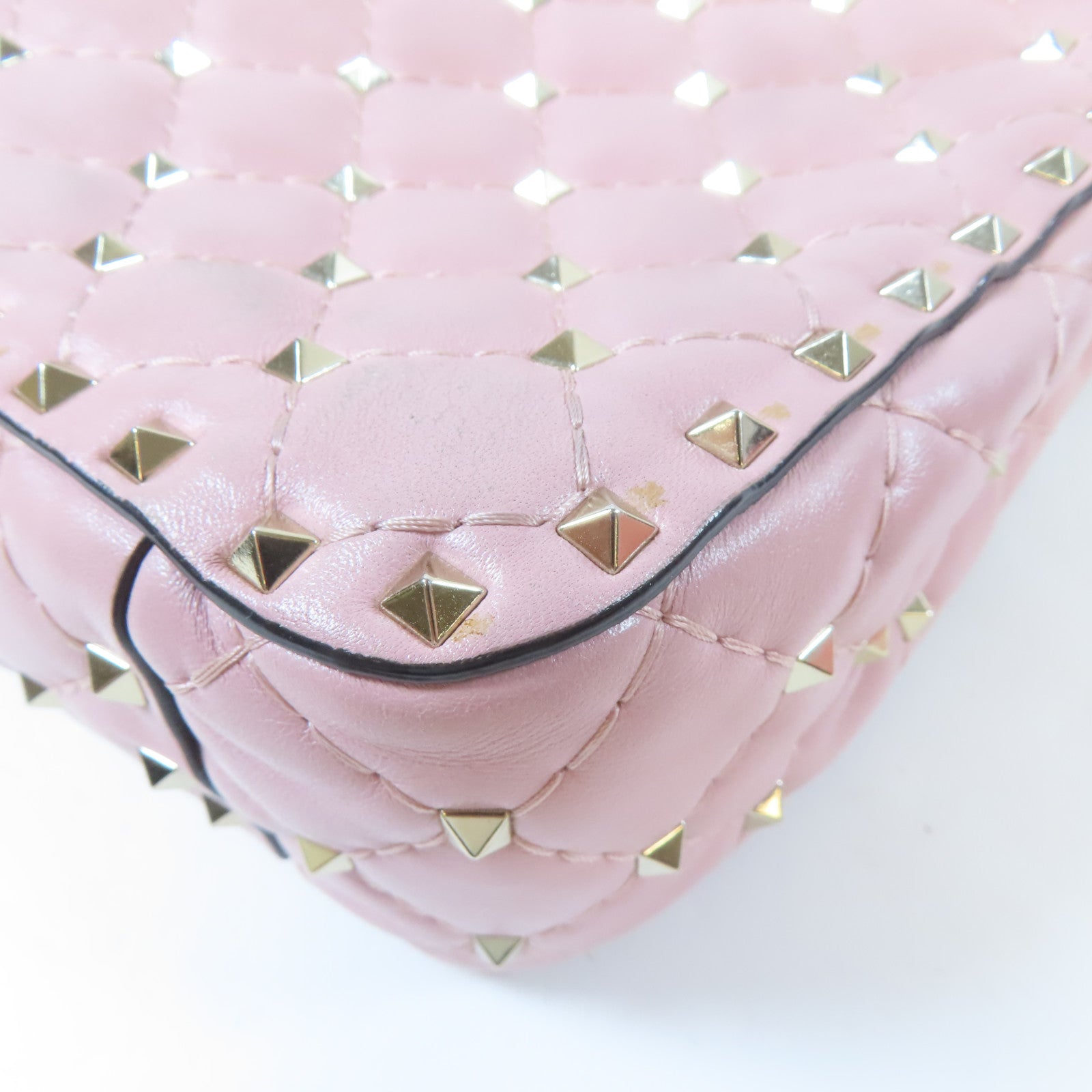 Valentino 牛皮皮革2 Way Chain Shoulder Bag金扣鏈帶手挽肩背兩用袋粉紅色