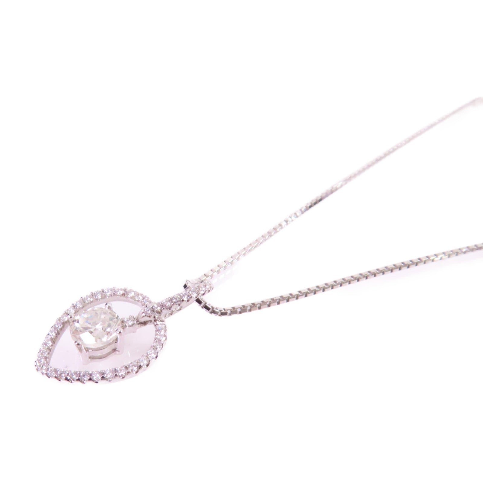 JEWELRY (PRICE DOWN) Diamond Necklace 18K White Gold