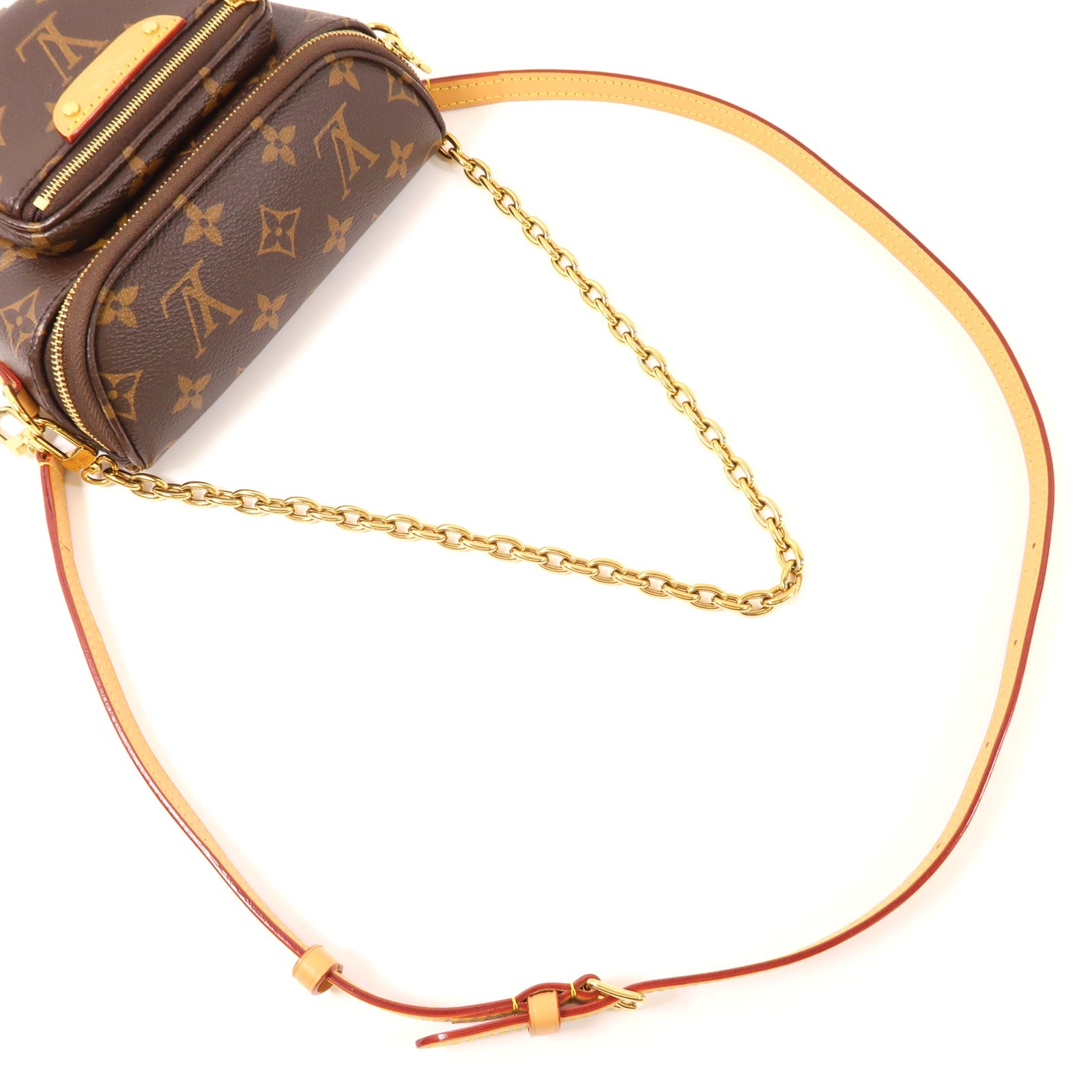 LOUIS VUITTON Monogram Mini Bumbag金扣手挽肩背兩用袋棕色
