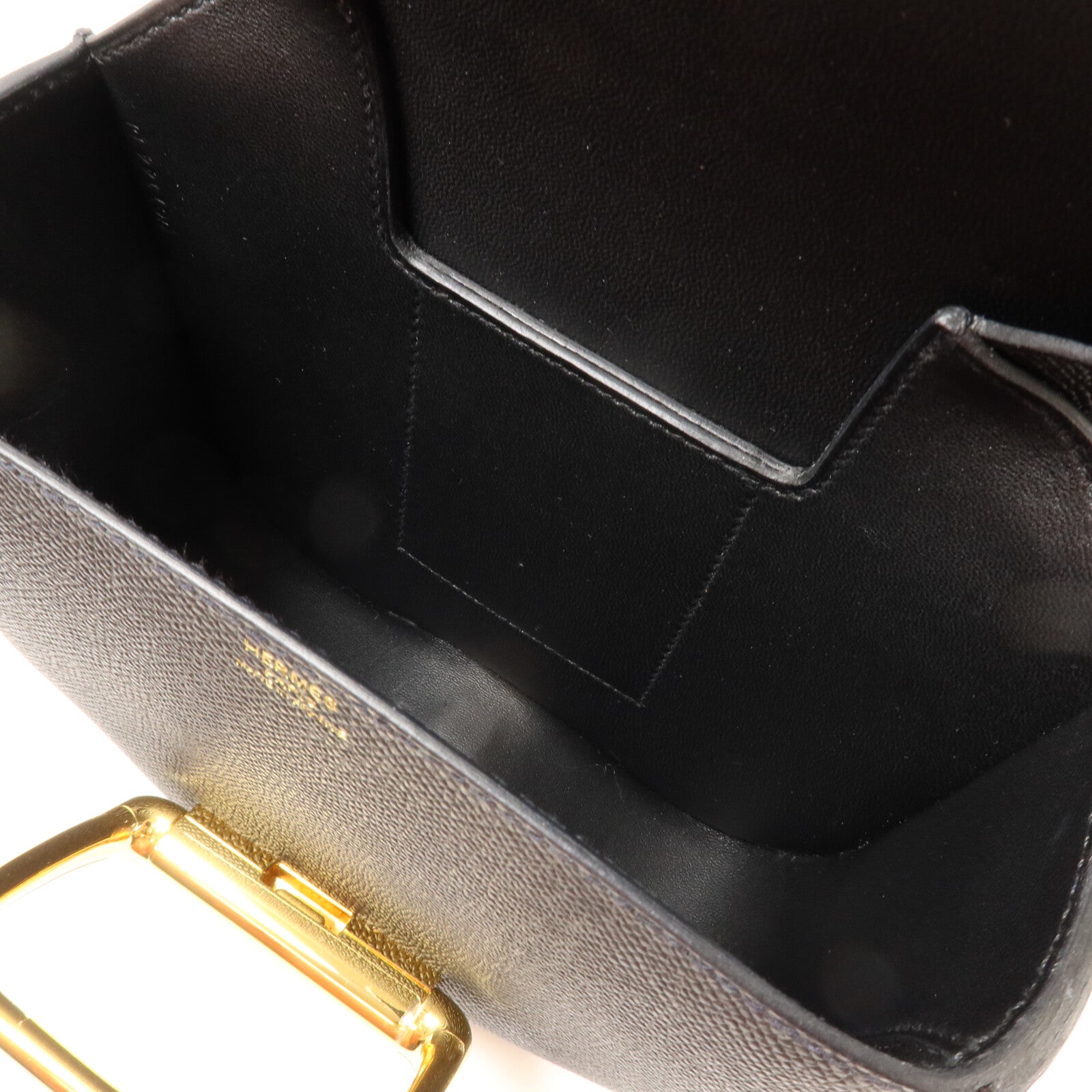 HERMES Epsom皮革Della Cavalleria Mini肩背袋Noir