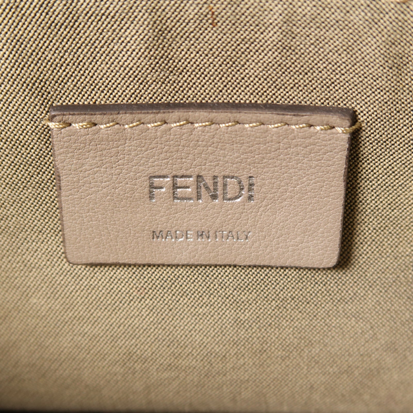 FENDI 牛皮皮革By The Way銀扣手挽肩背兩用袋啡色