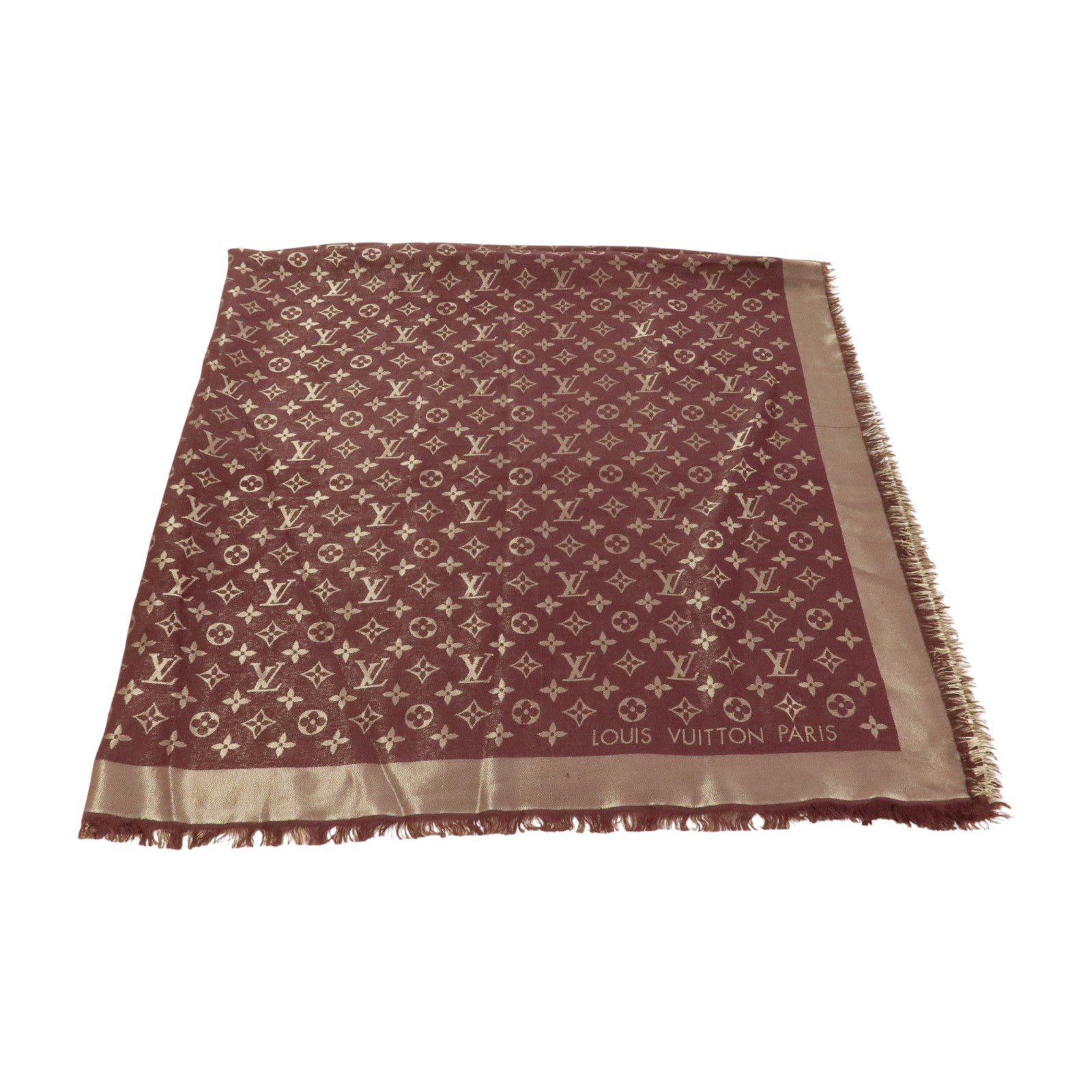 LOUIS VUITTON 【激減優惠】絲質/羊毛/嫘縈Scarf 142X142cm絲巾