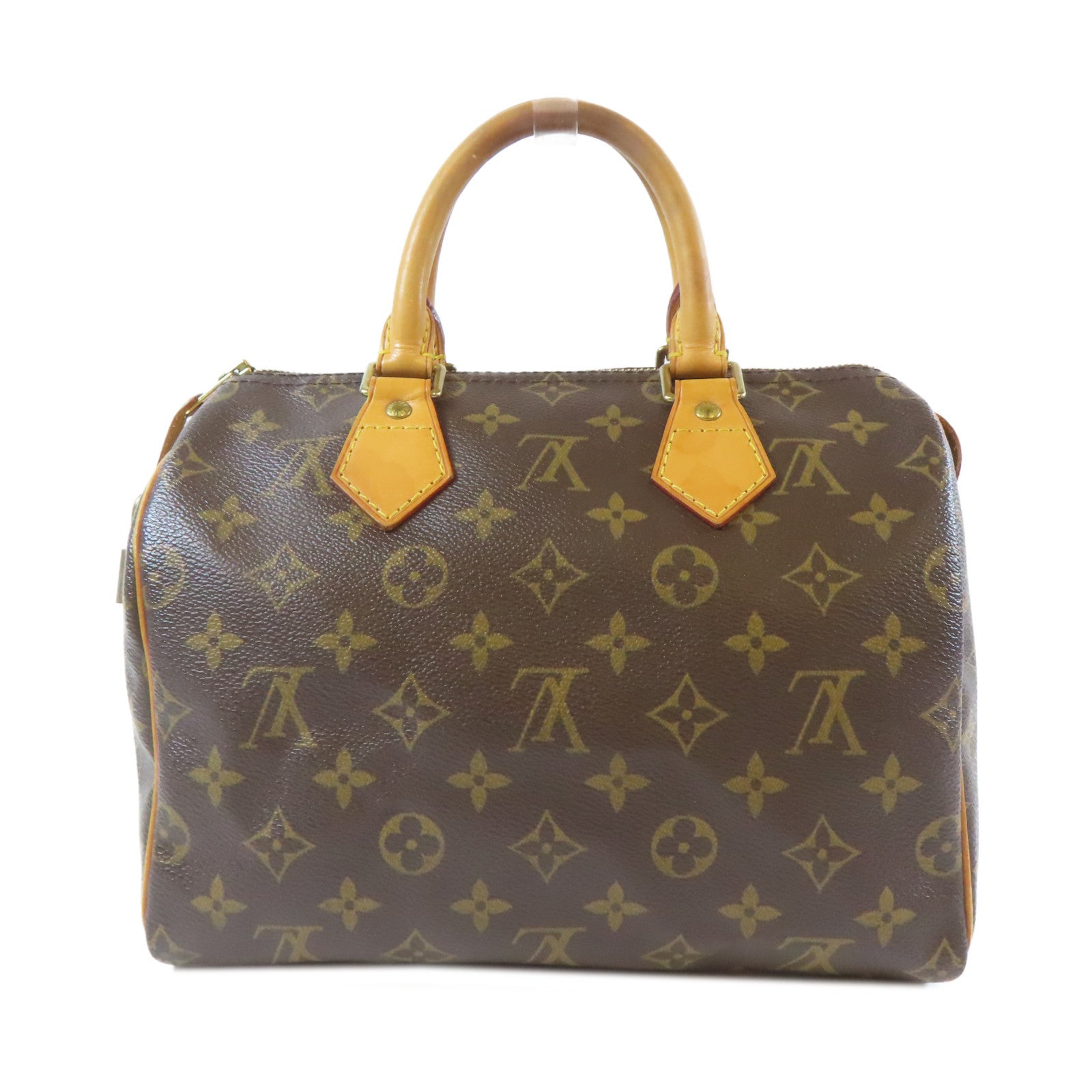 LOUIS VUITTON Monogram Speedy 25金扣手挽袋啡色