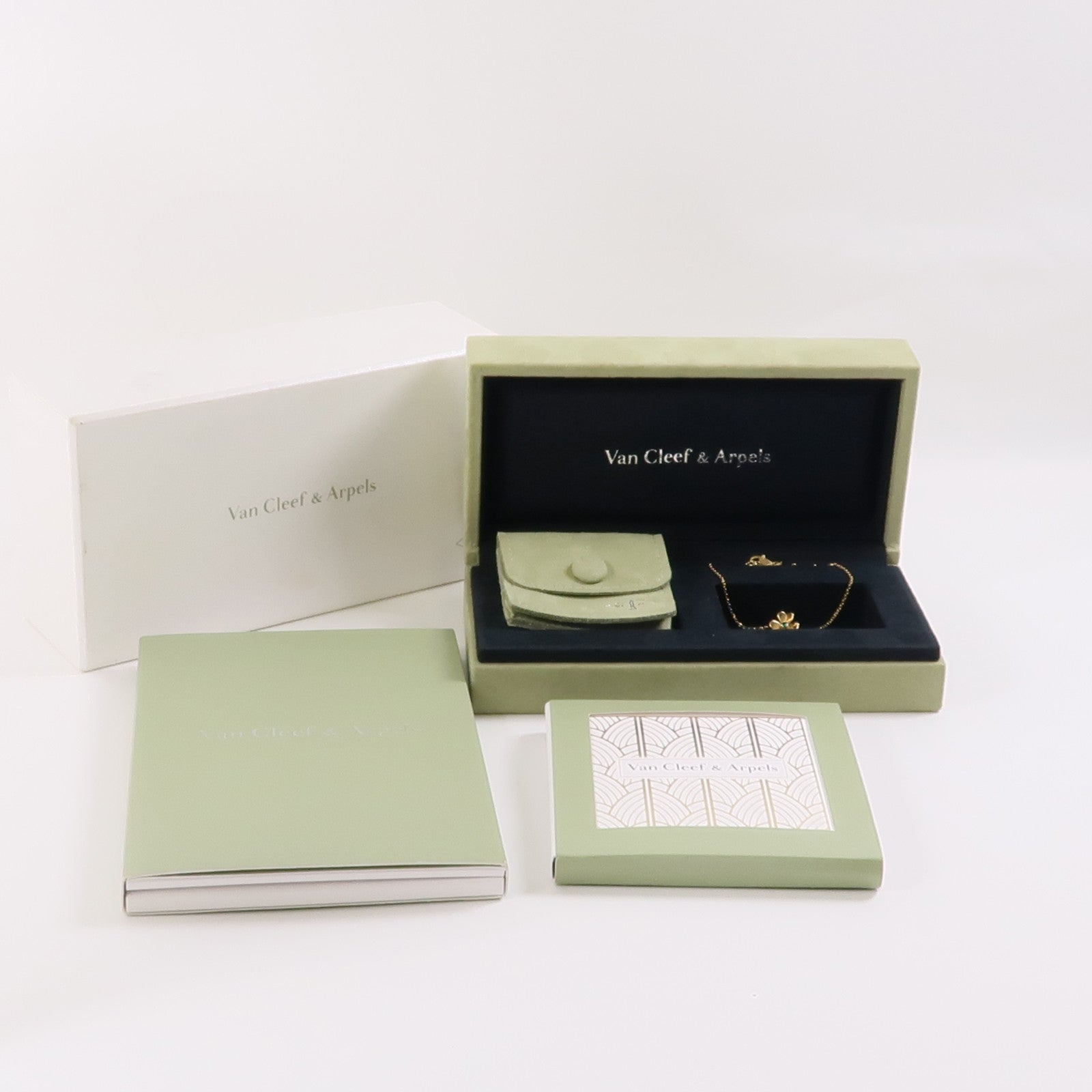 Van Cleef & Arpels 18K黃金/綠寶石Frivole手鏈