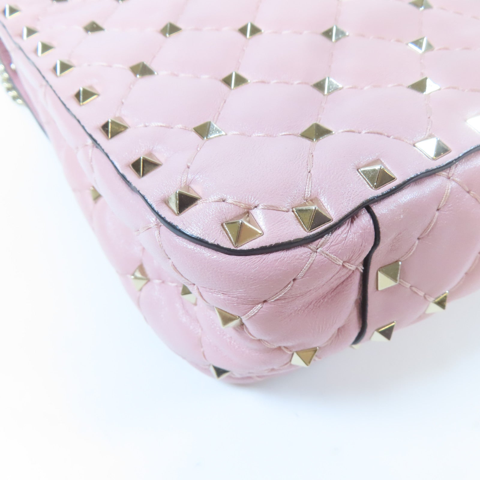 Valentino 牛皮皮革2 Way Chain Shoulder Bag金扣鏈帶手挽肩背兩用袋粉紅色