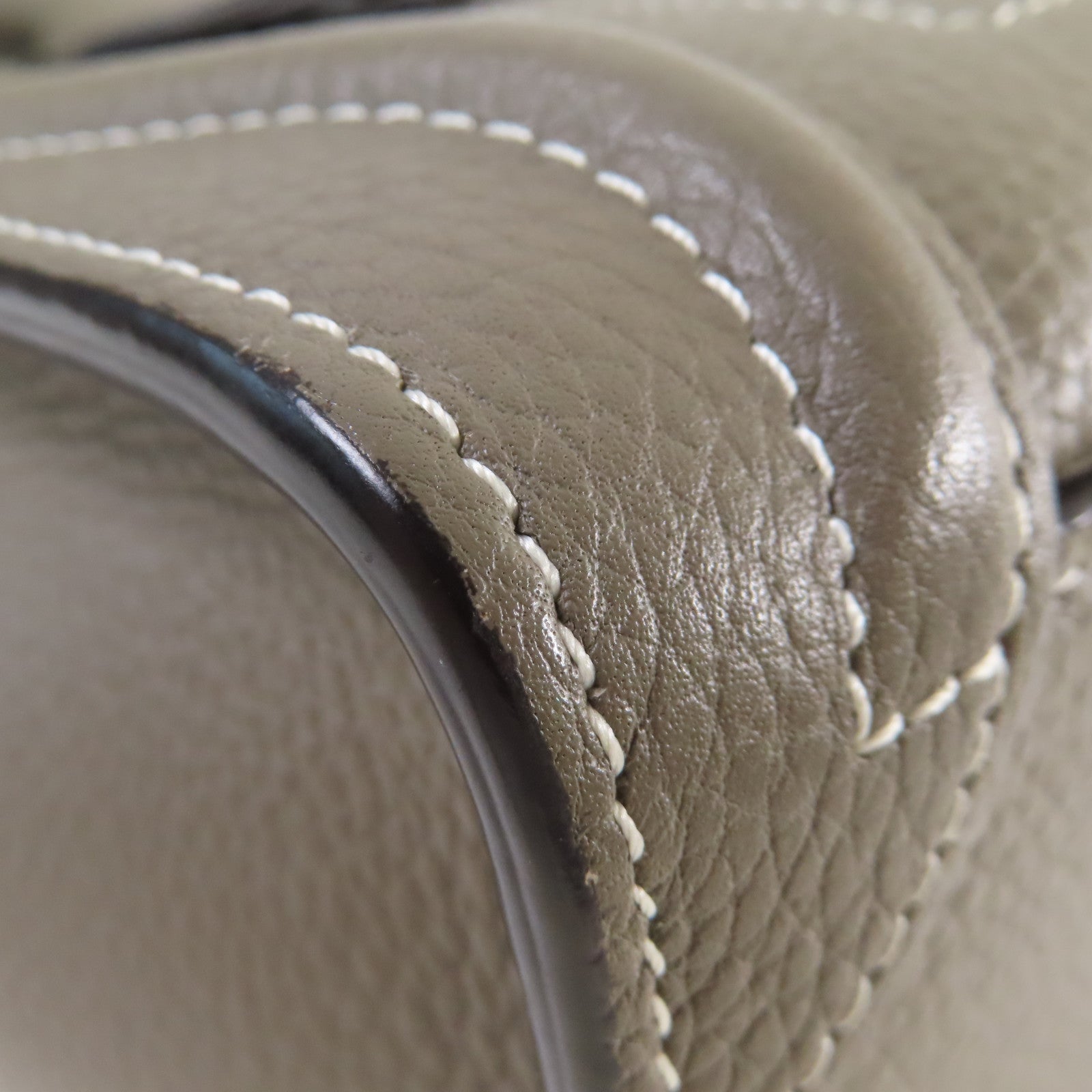 CELINE 【激減優惠】牛皮皮革Nano Luggage Shoulder Bag銀扣手挽肩背兩用袋灰色