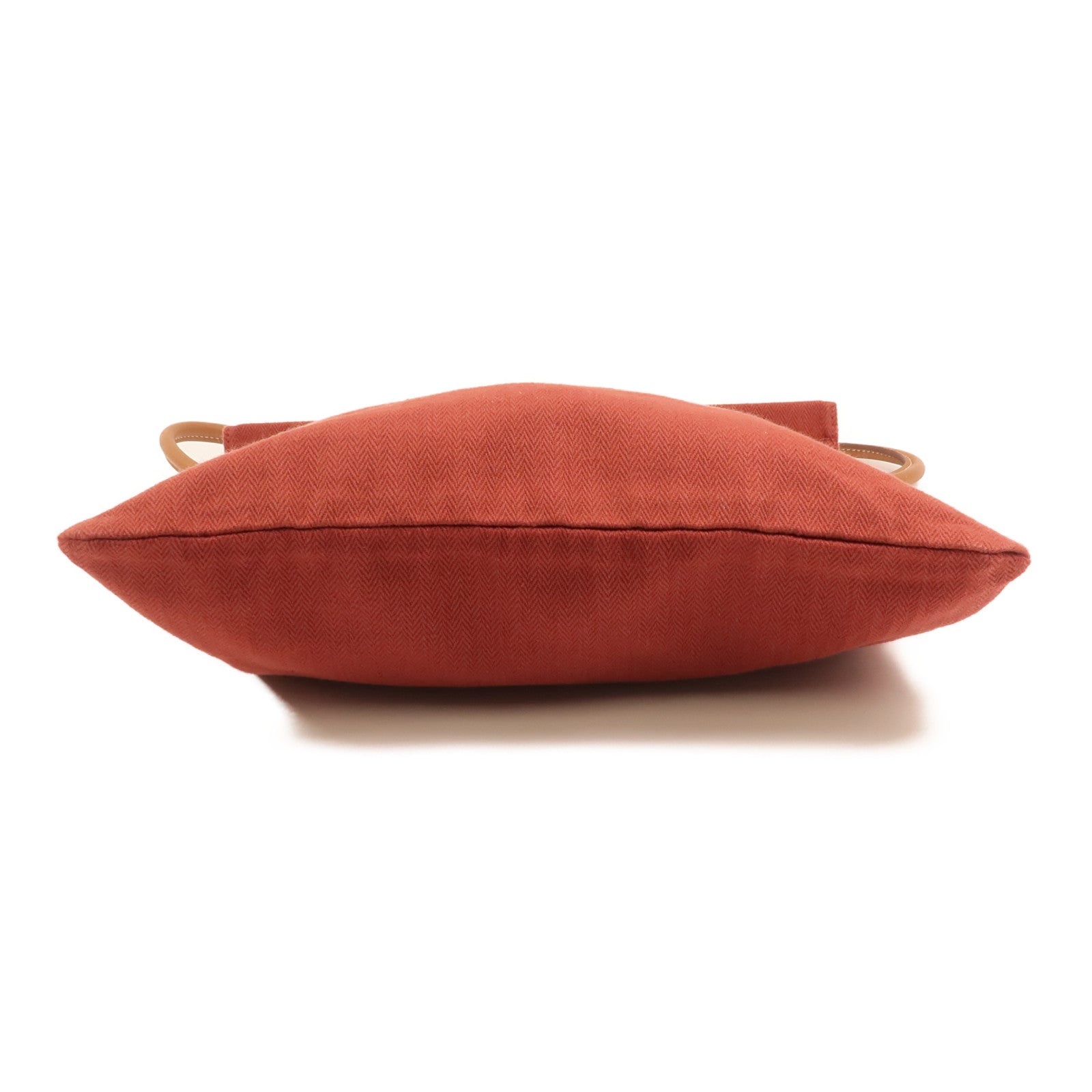 HERMES 帆布/Swift皮革Aline銀扣肩背袋Rouge H