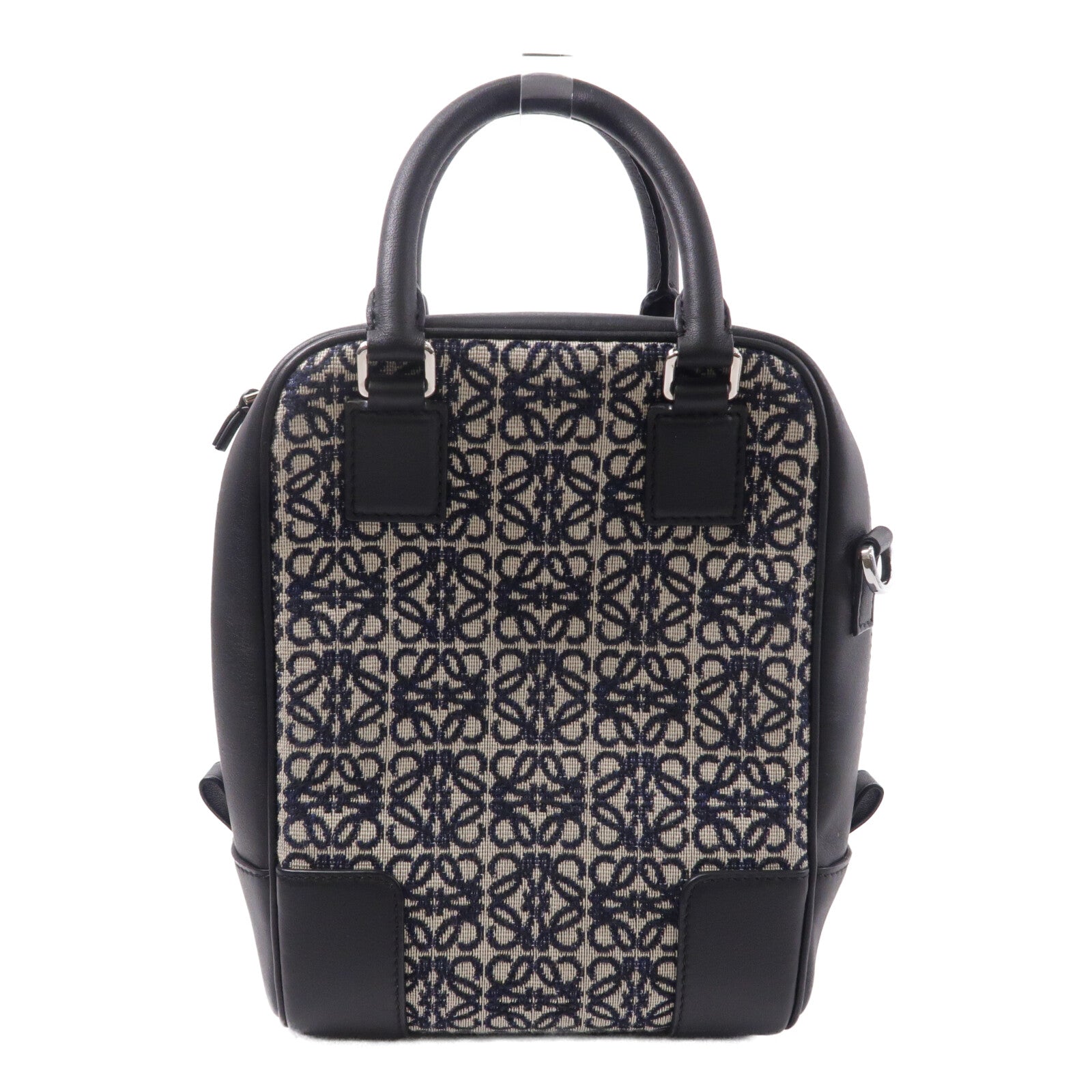 LOEWE 牛皮皮革/帆布Anagram Amazona 15手挽肩背兩用袋