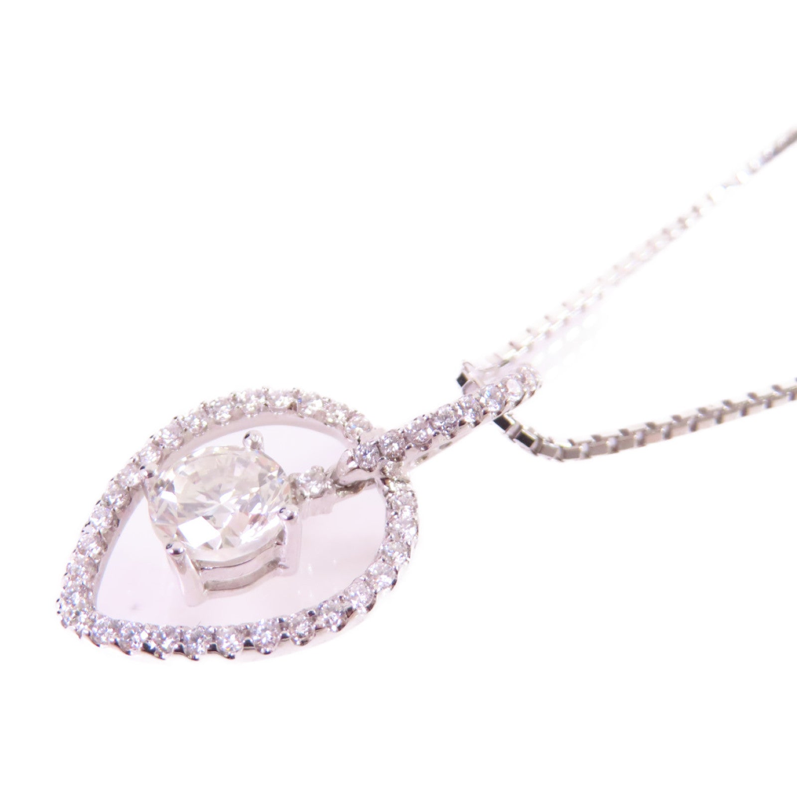 JEWELRY (PRICE DOWN) Diamond Necklace 18K White Gold
