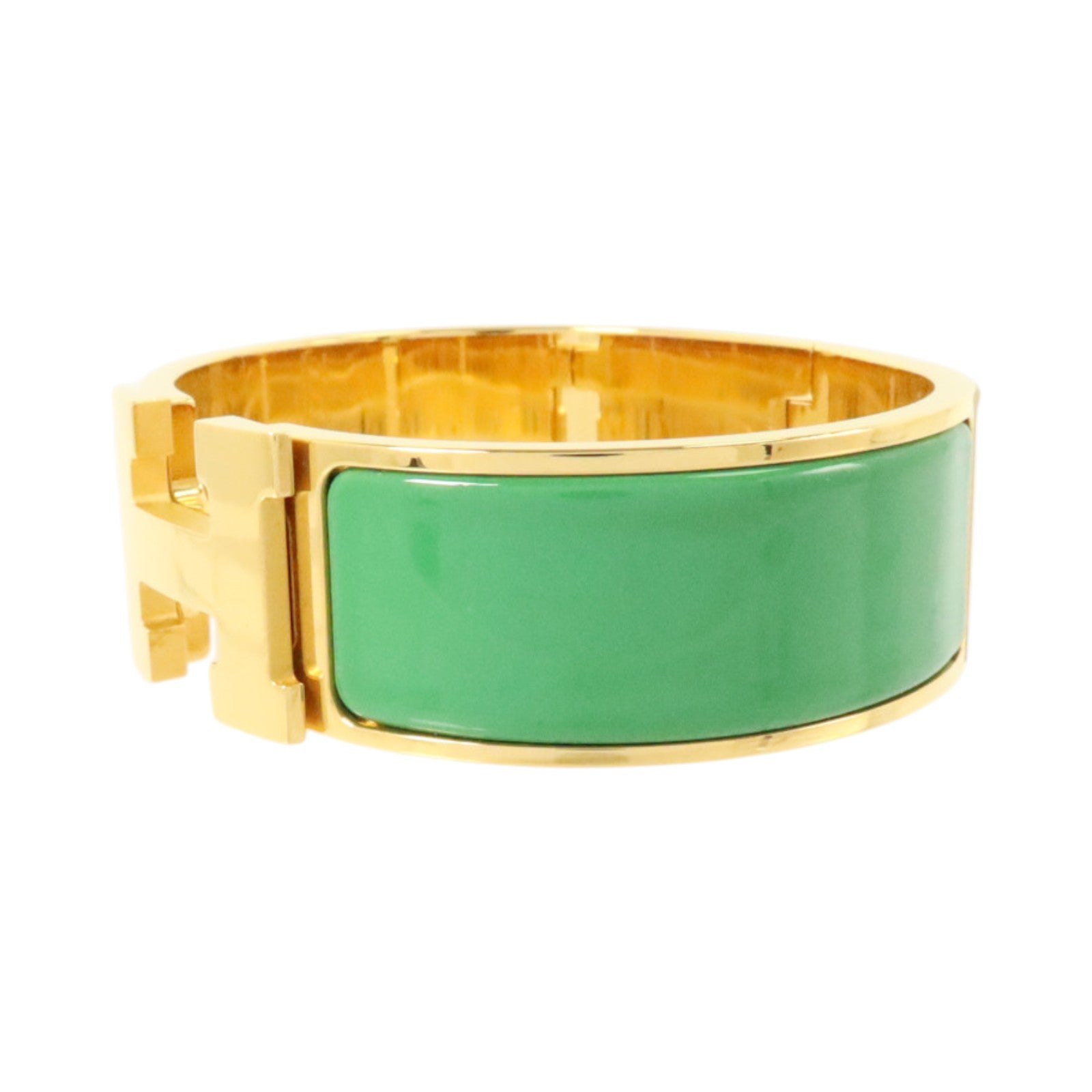 HERMES 金屬/琺瑯Clic-Clac H Bangle金扣手鐲