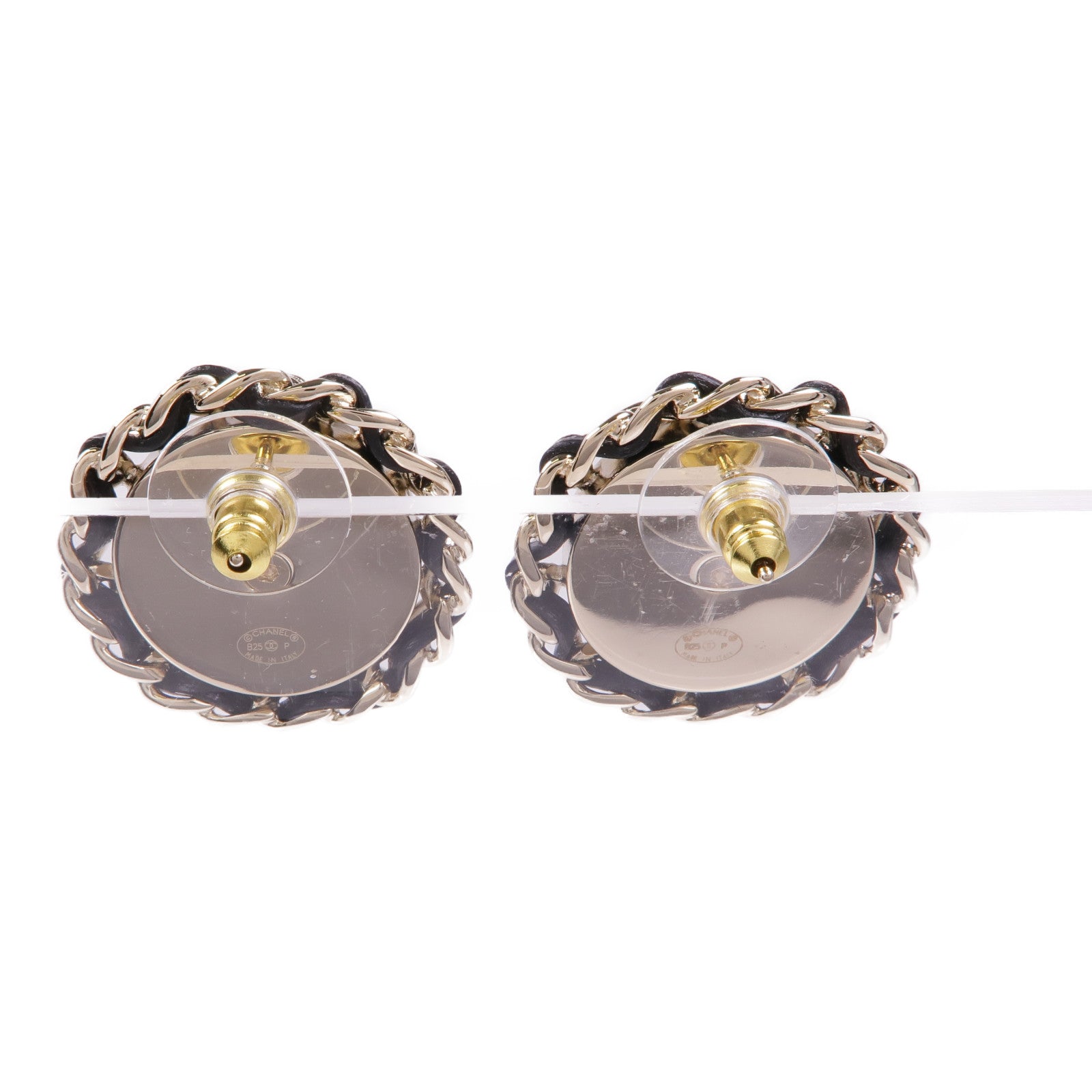 CHANEL 皮革/金屬Earrings耳環