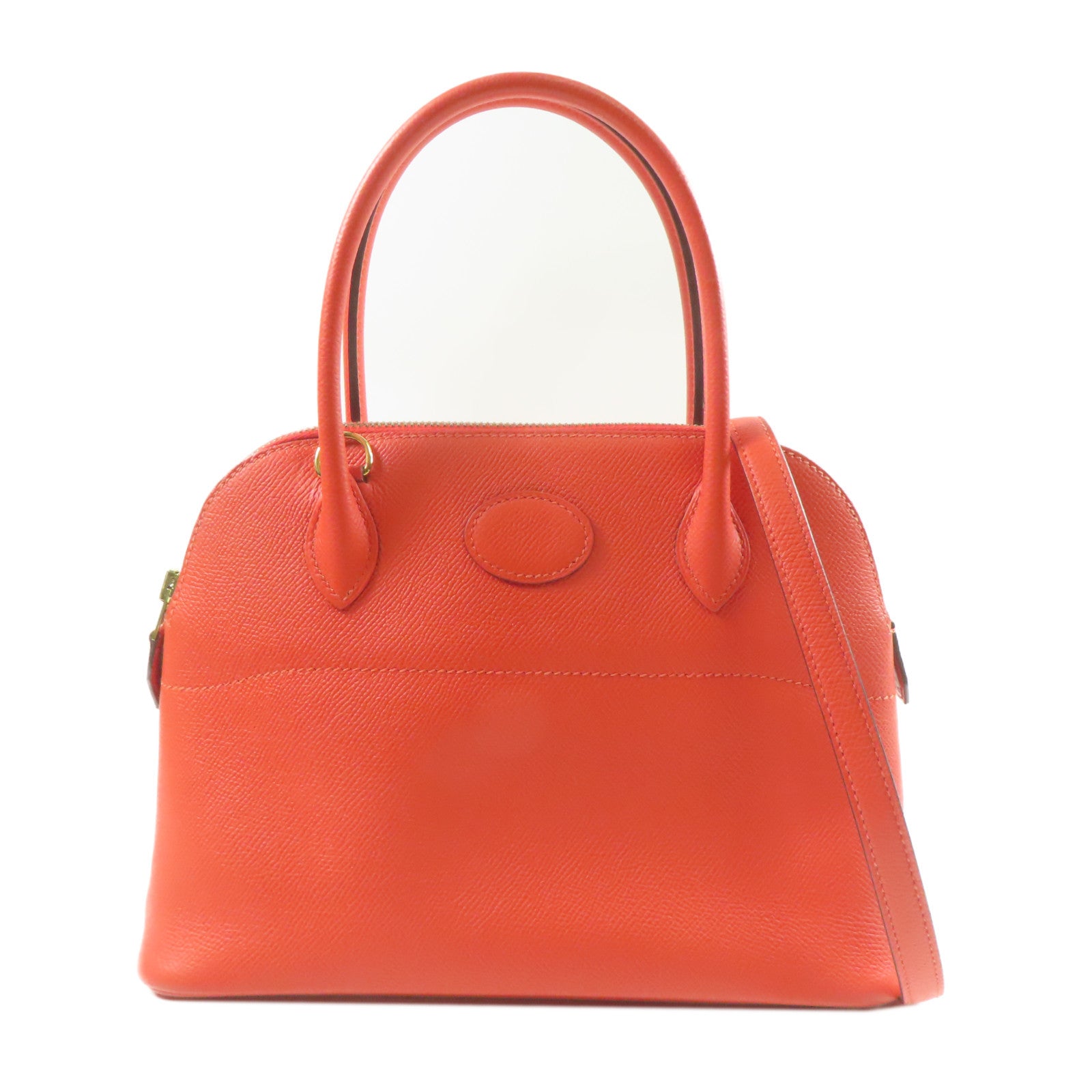 HERMES Epsom皮革Bolide 27金扣手挽肩背兩用袋心紅色