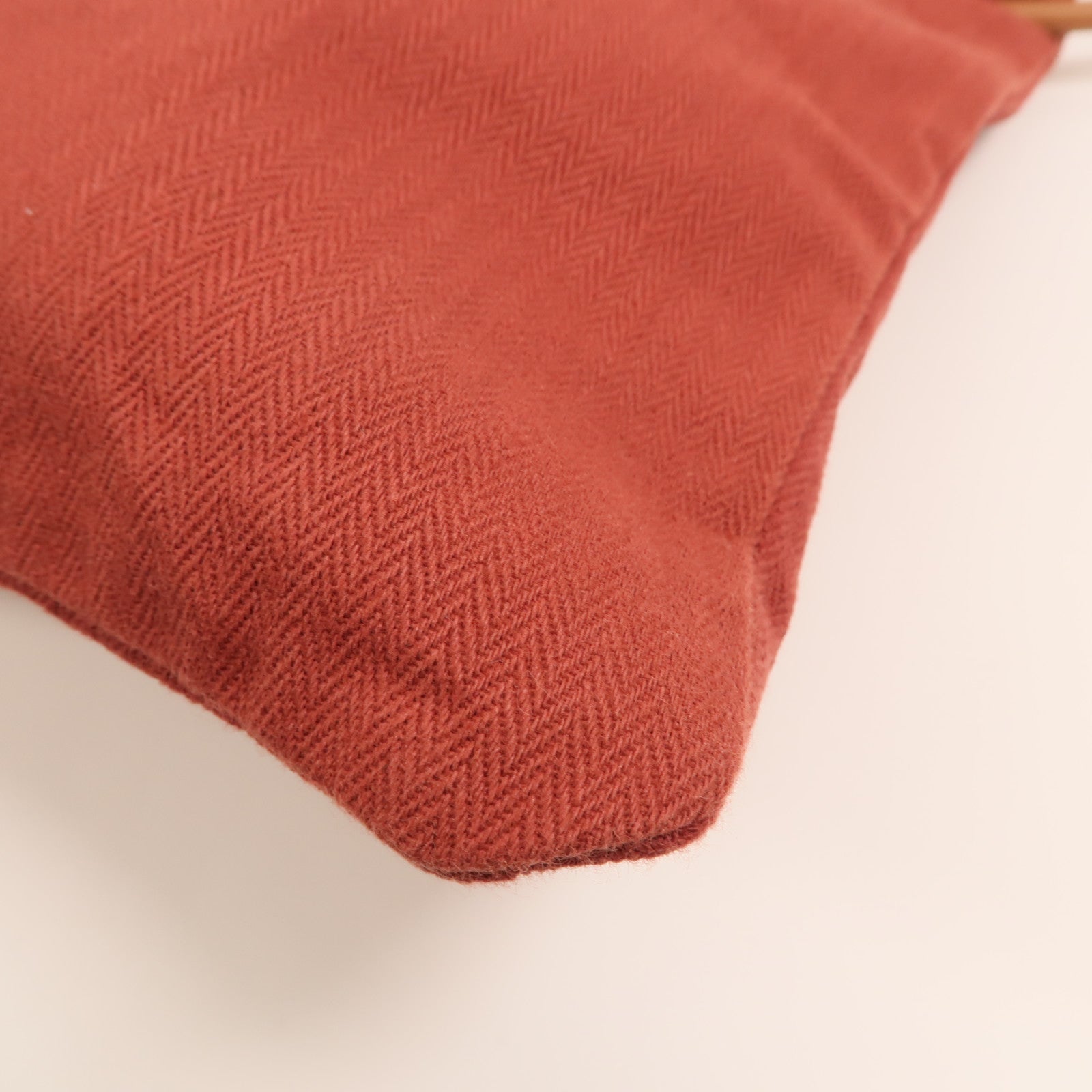HERMES 帆布/Swift皮革Aline銀扣肩背袋Rouge H