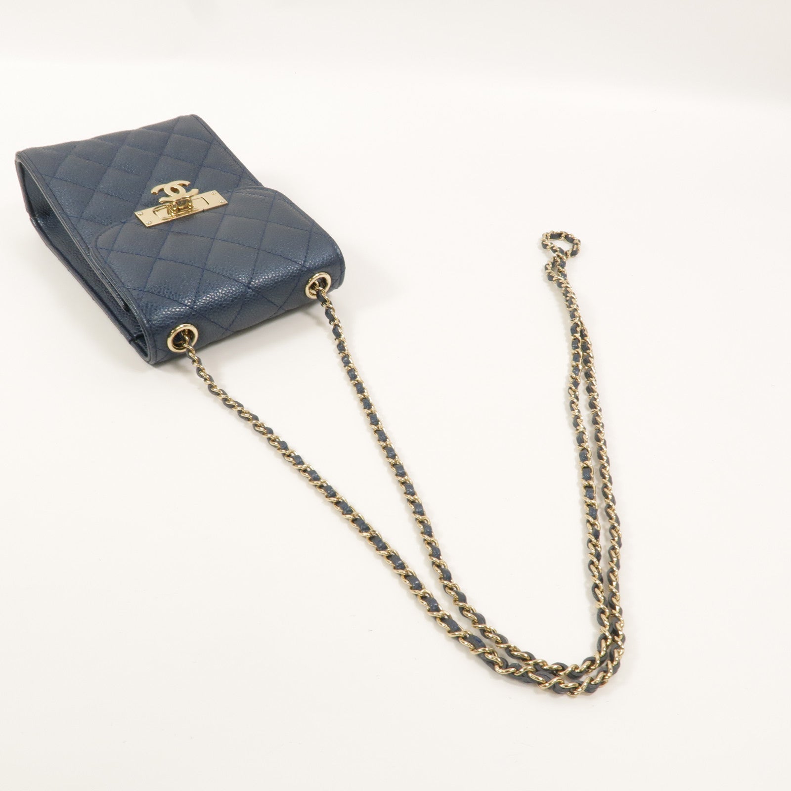 CHANEL 牛皮皮革Phone Holder With Chain肩背袋