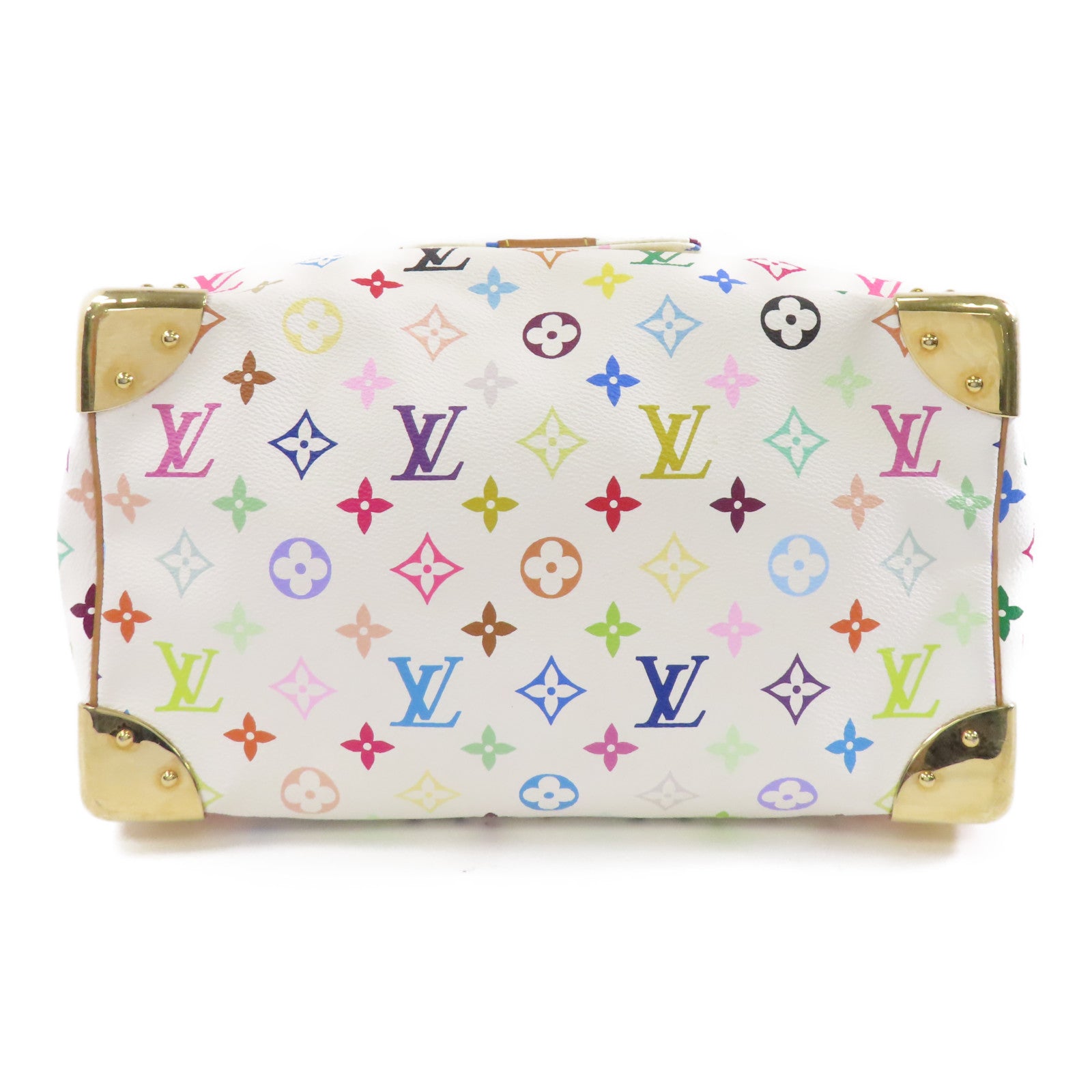 LOUIS VUITTON Monogram Multicolor Multi Speedy 30金扣手挽袋白色/多色