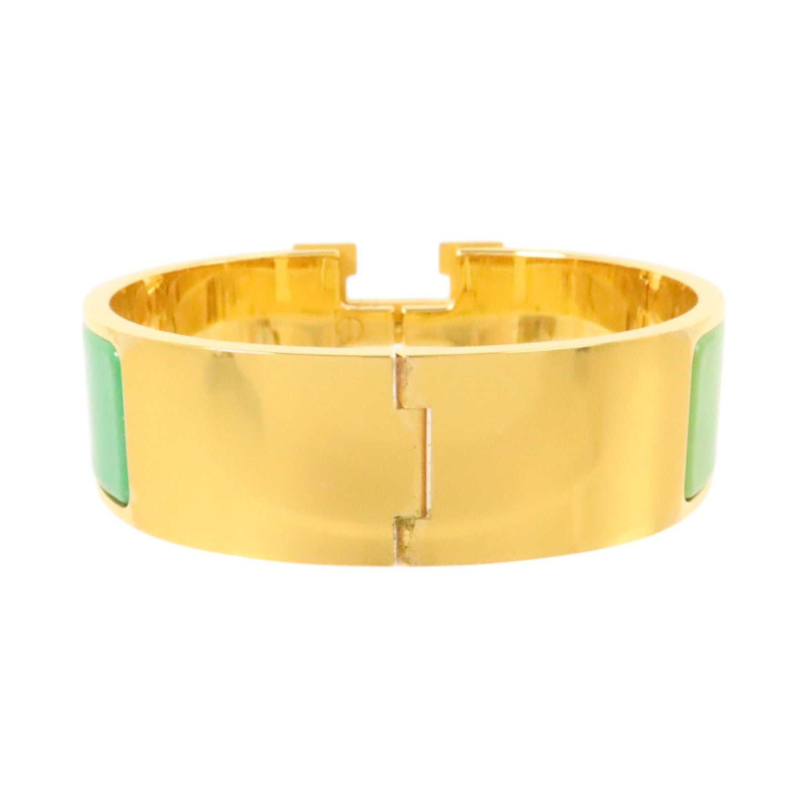 HERMES 金屬/琺瑯Clic-Clac H Bangle金扣手鐲
