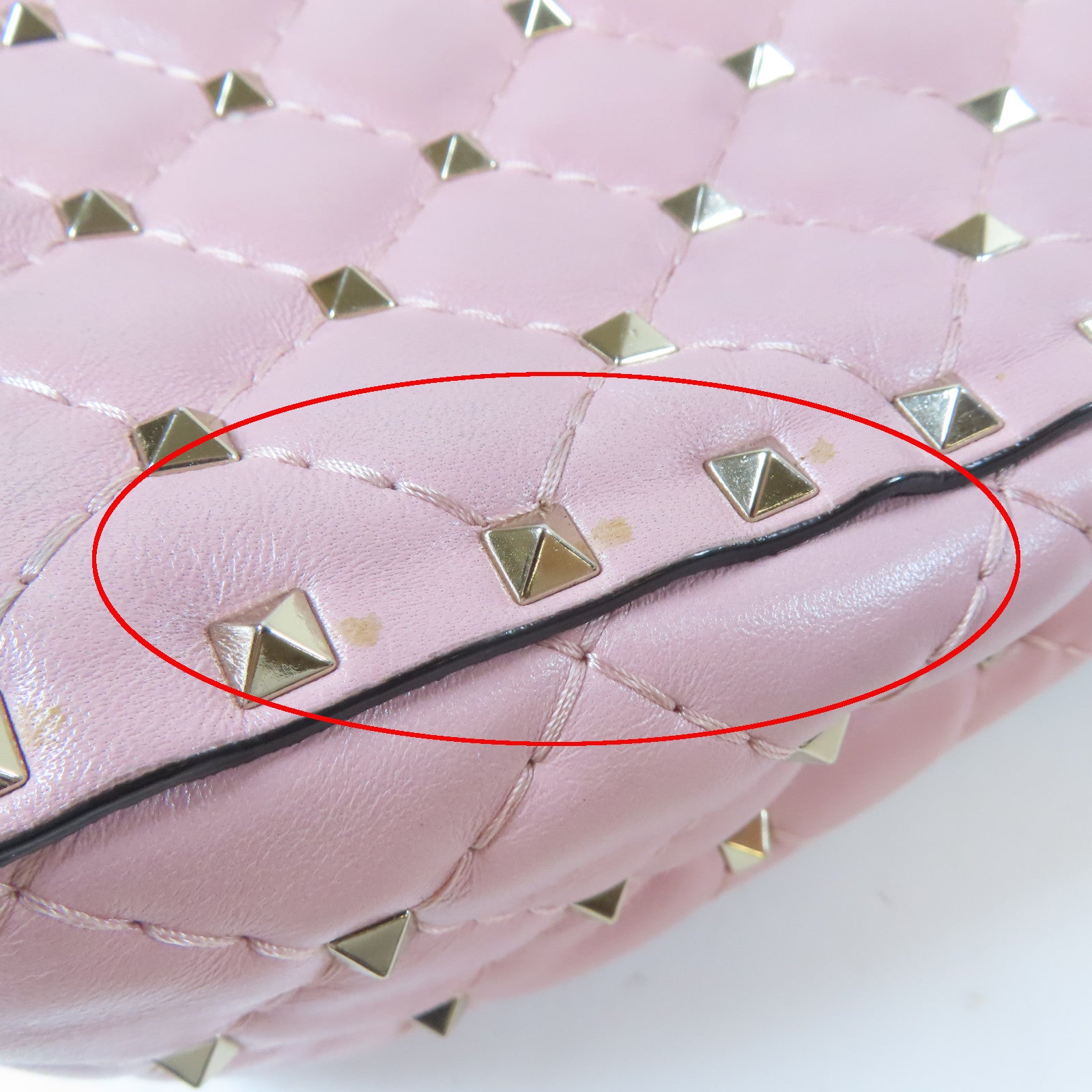 Valentino 牛皮皮革2 Way Chain Shoulder Bag金扣鏈帶手挽肩背兩用袋粉紅色