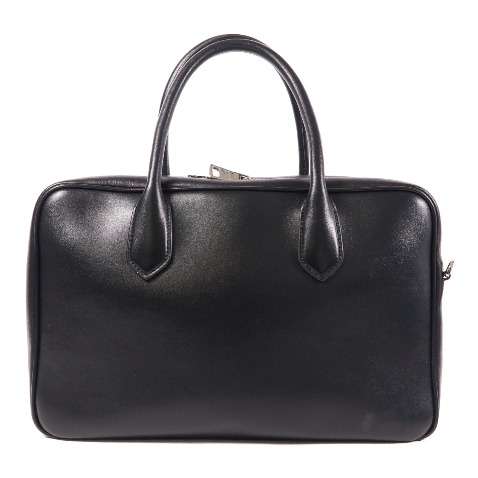 PRADA 【激減優惠】牛皮皮革2 Way Bag銀扣手挽肩背兩用袋