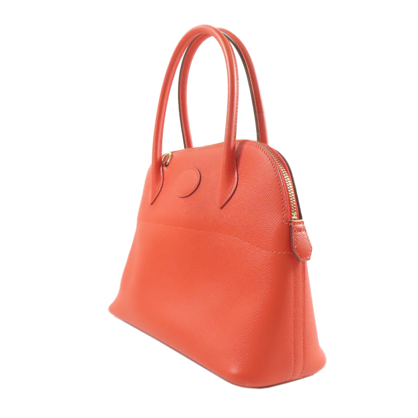 HERMES Epsom皮革Bolide 27金扣手挽肩背兩用袋心紅色