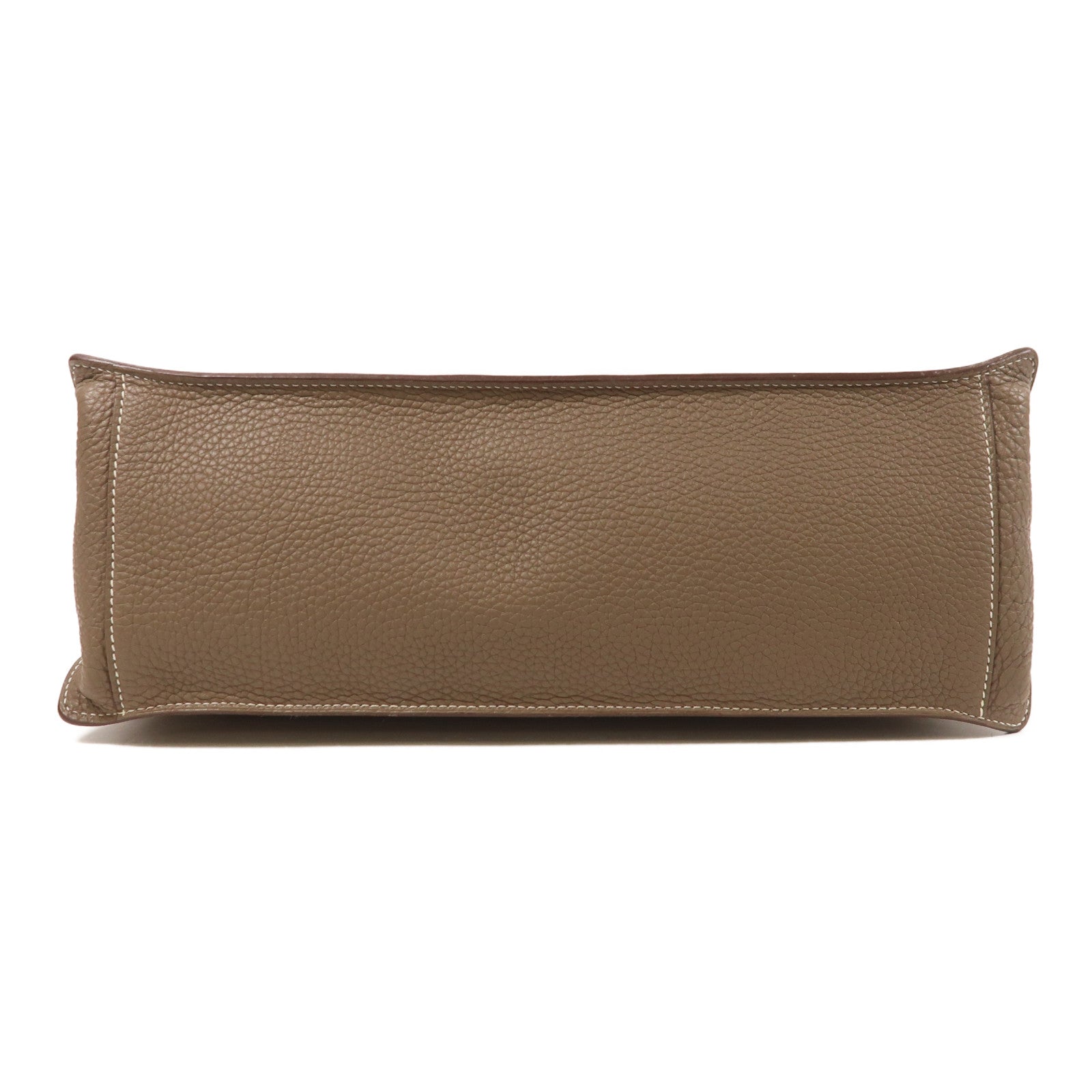 HERMES Togo皮革Etribelt銀扣手挽袋Etoupe