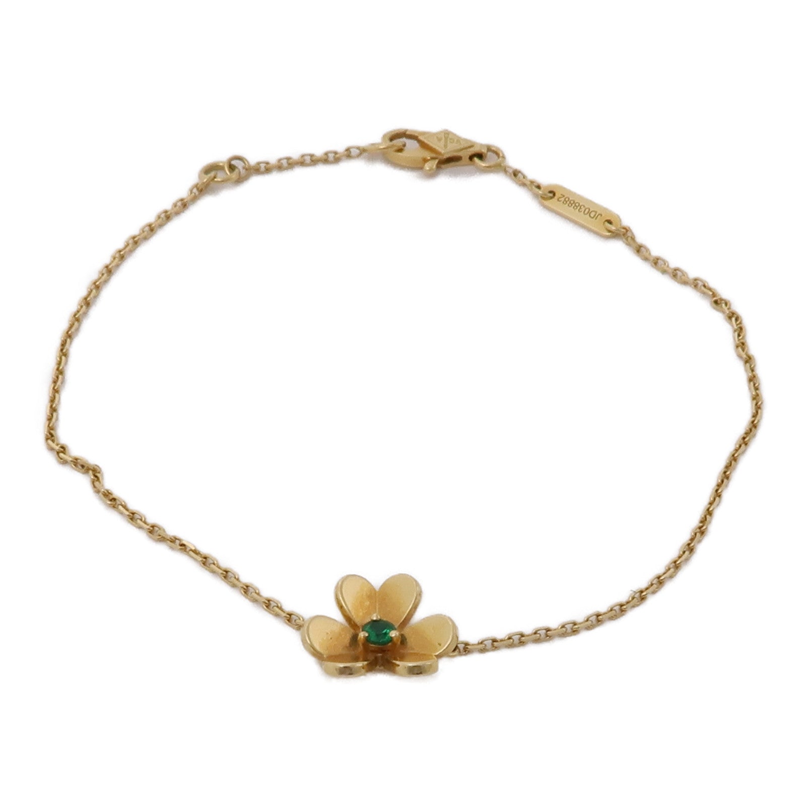 Van Cleef & Arpels 18K黃金/綠寶石Frivole手鏈