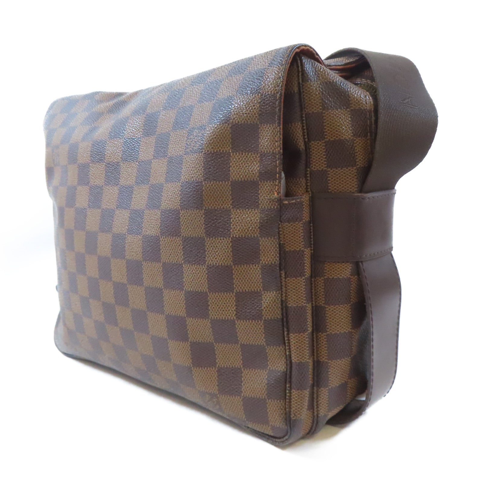 LOUIS VUITTON Damier Naviglio金扣肩背袋啡色