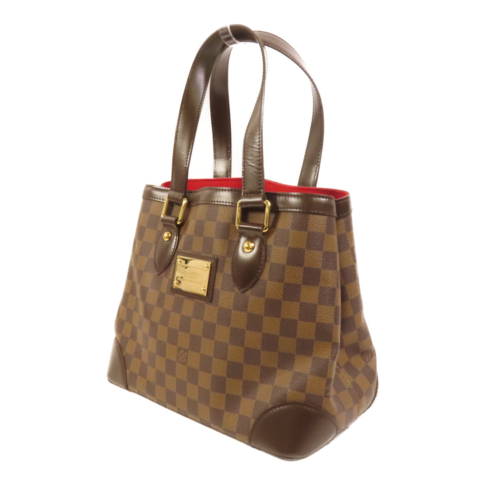 LOUIS VUITTON Damier Hampstead PM金扣手挽袋