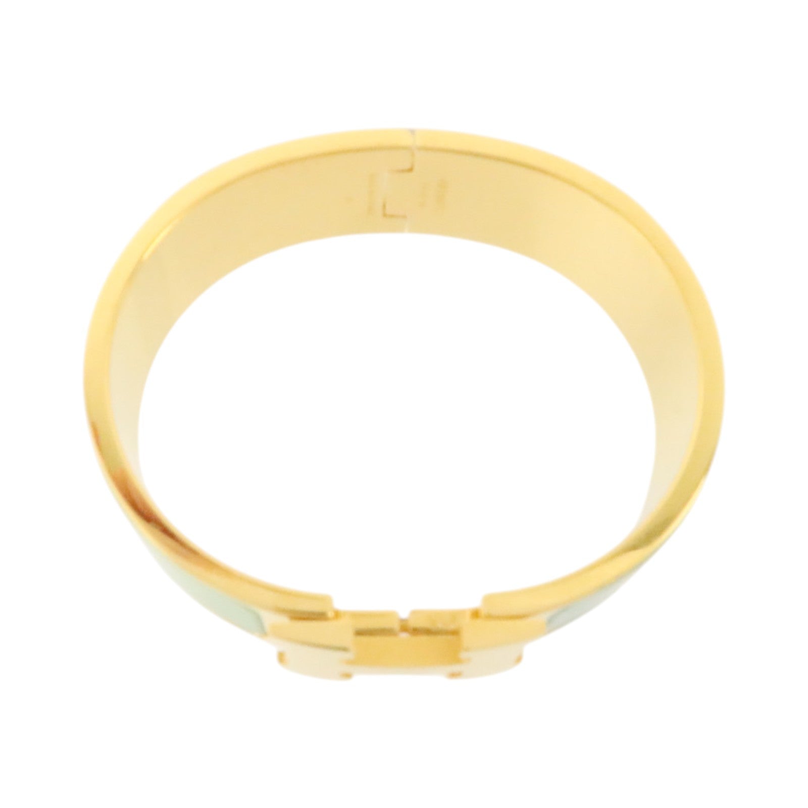 HERMES 金屬/琺瑯Clic-Clac H Bangle金扣手鐲