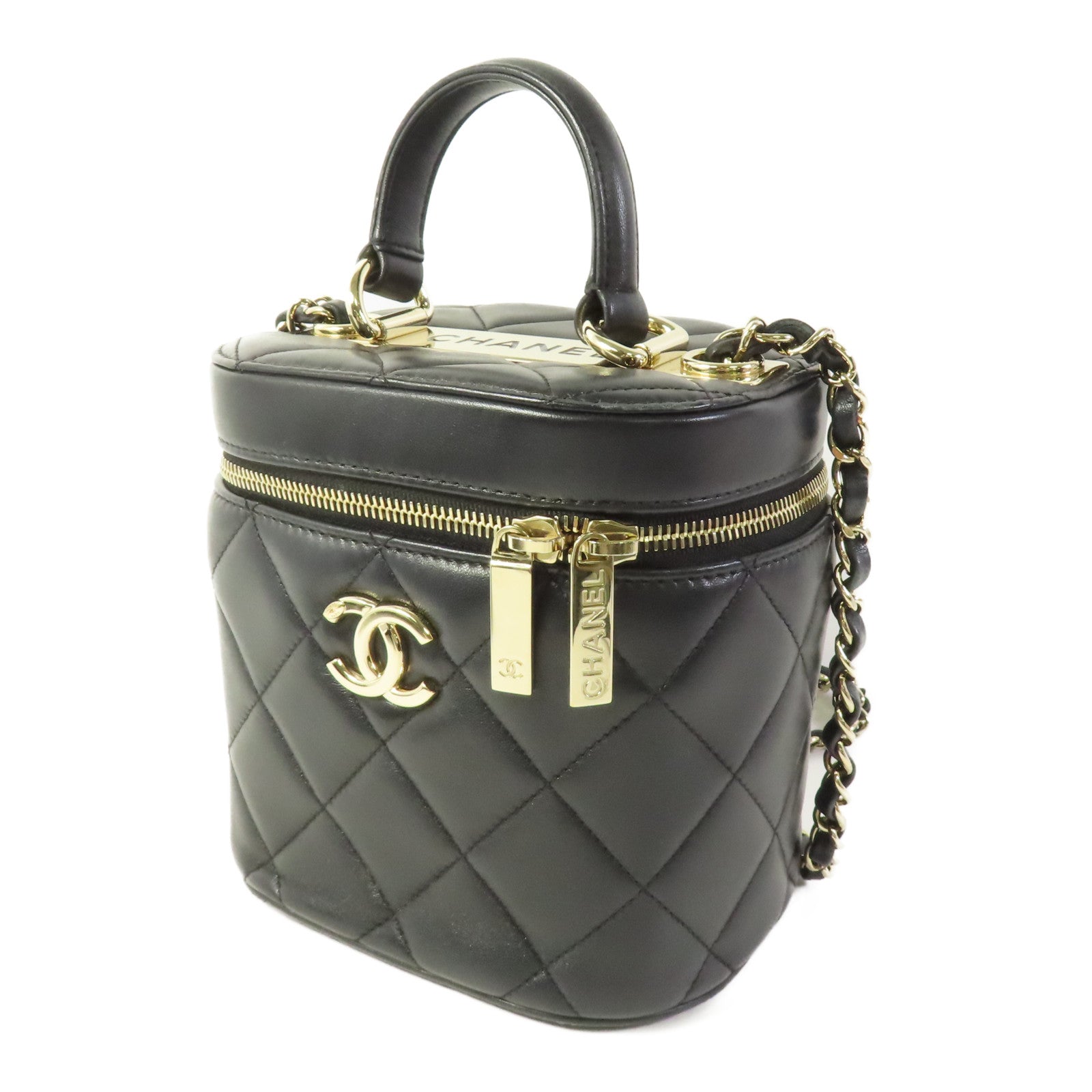CHANEL 【激減優惠】羊皮皮革Trendy CC Vanity Case金扣手挽肩背兩用袋