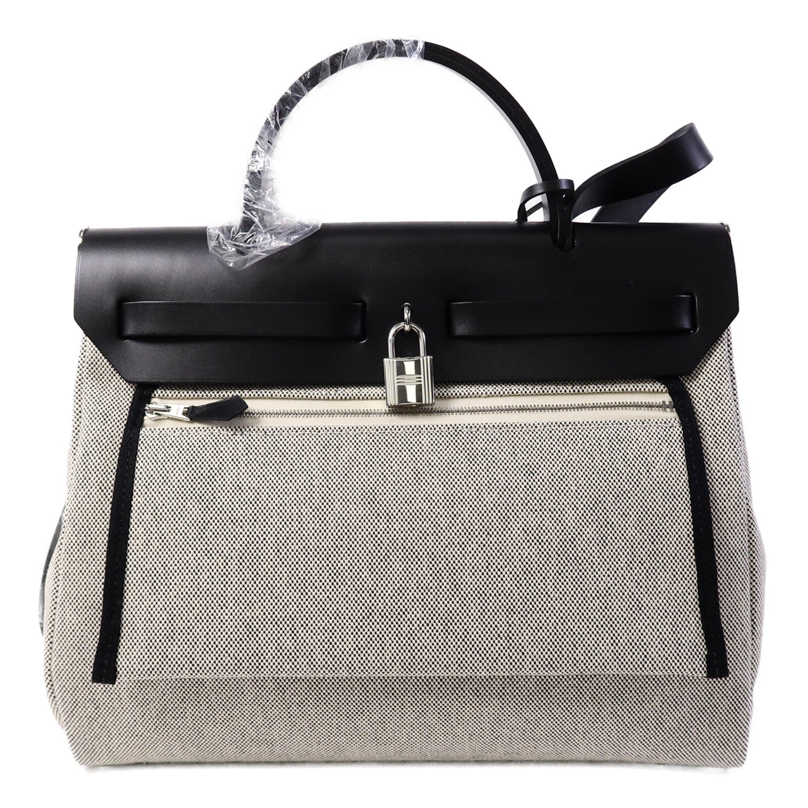 HERMES 帆布Herbag Pegasus Pop PM手挽肩背兩用袋Noir