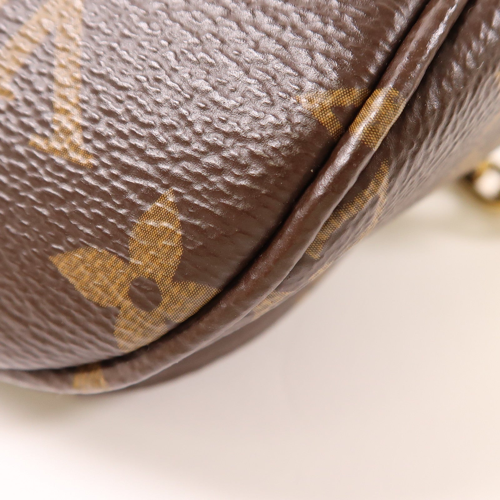 LOUIS VUITTON Monogram Mini Bumbag金扣手挽肩背兩用袋棕色