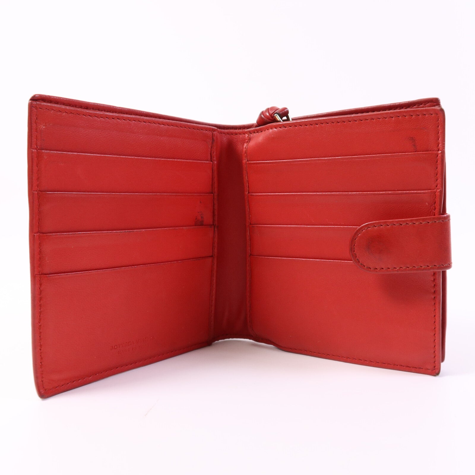 BOTTEGA VENETA 【激減優惠】皮革Bi-fold Wallet金扣錢包