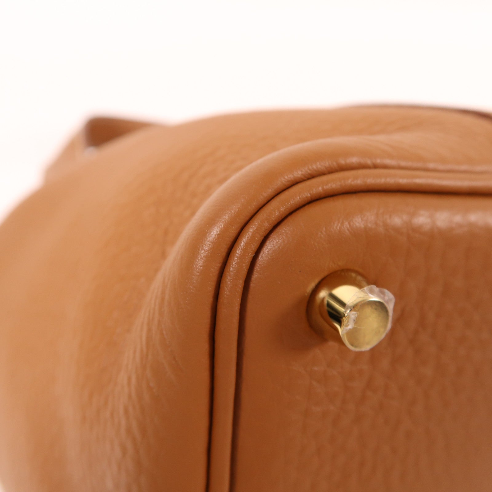 HERMES Clemence皮革Picotin PM金扣手挽袋Gold棕色