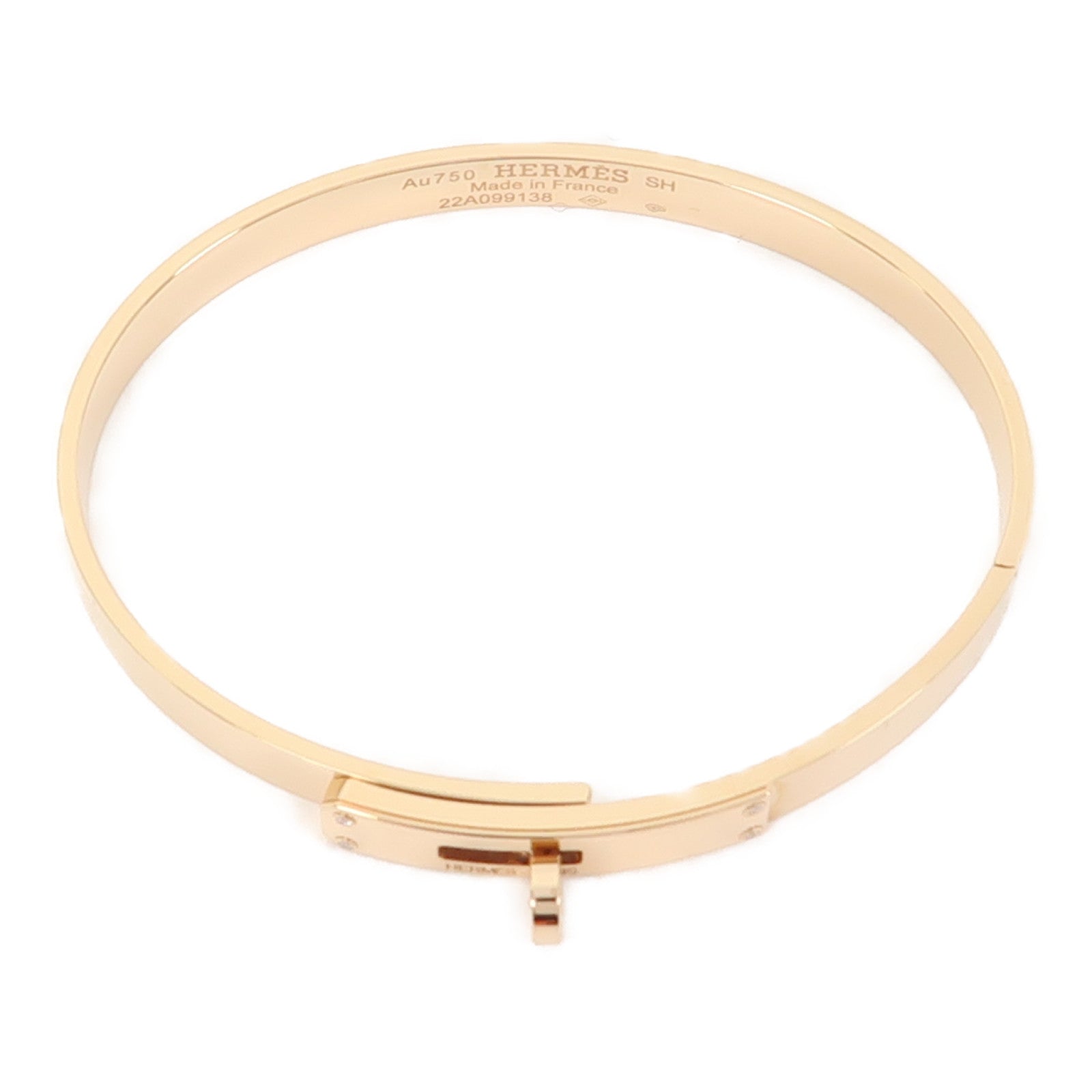 HERMES 18K玫瑰金Kelly Bracelet手鐲