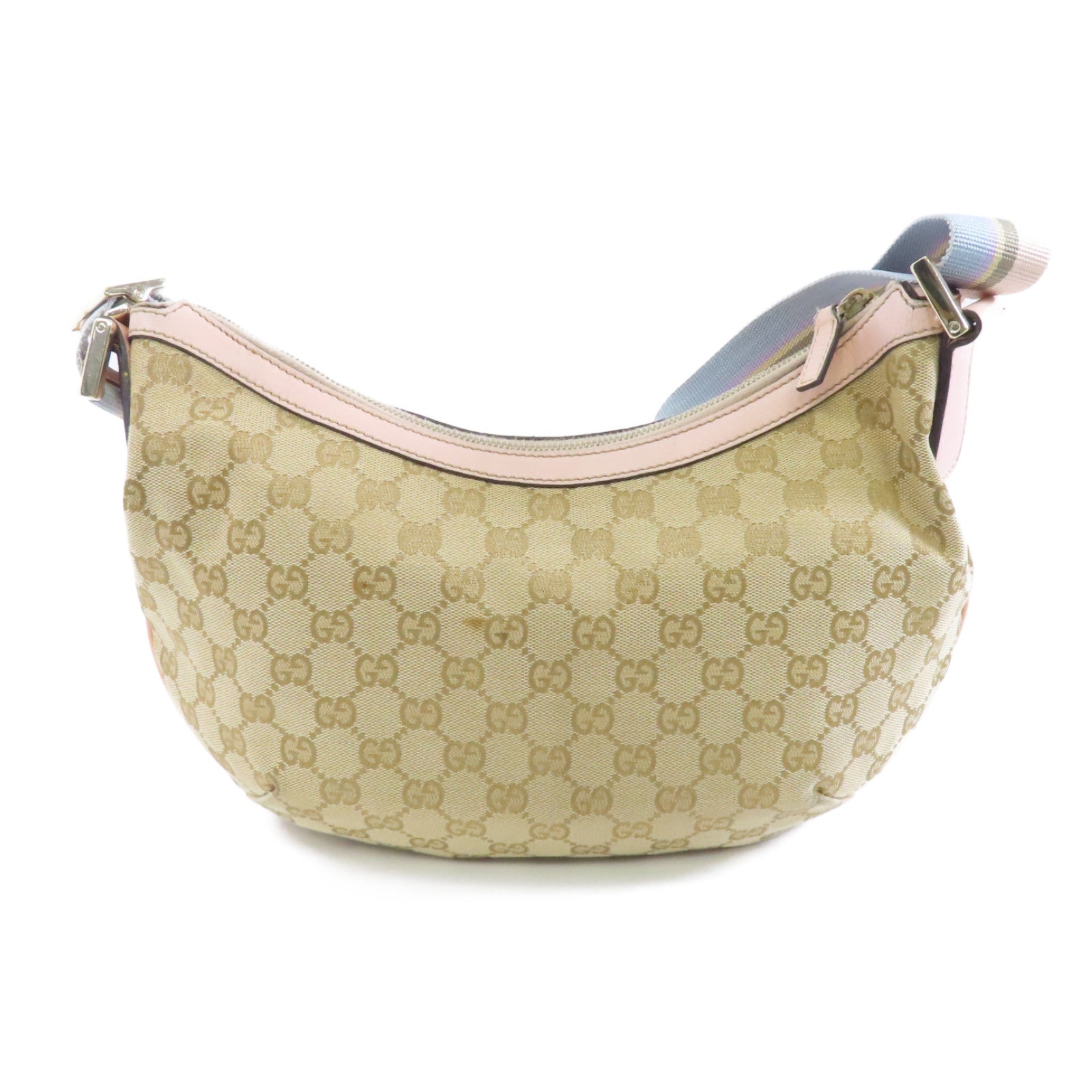 GUCCI 帆布Shoulder Bag金扣肩背袋啡色粉紅色