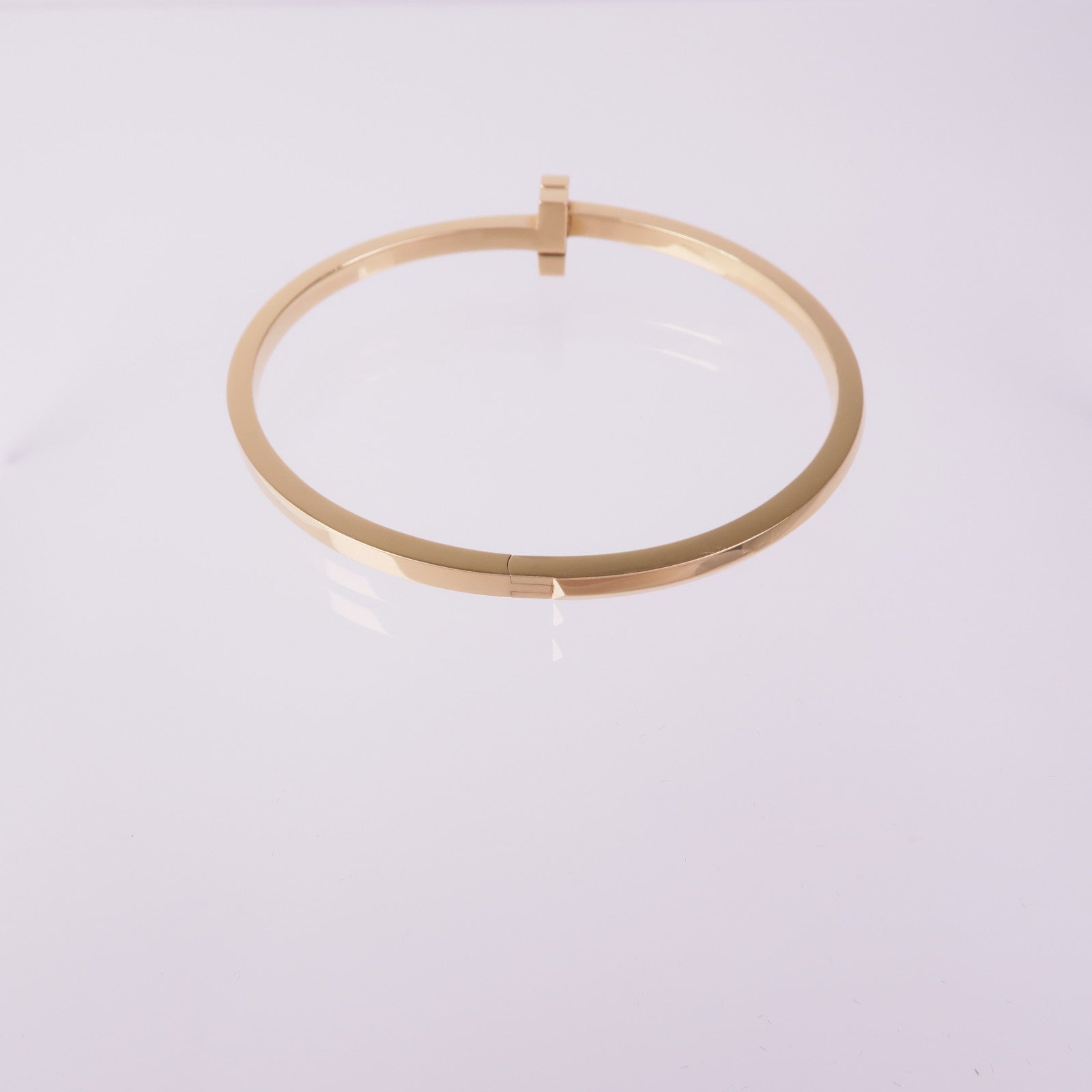 TIFFANY＆CO 18K玫瑰金T1 Narrow Hinged Bangle手鐲