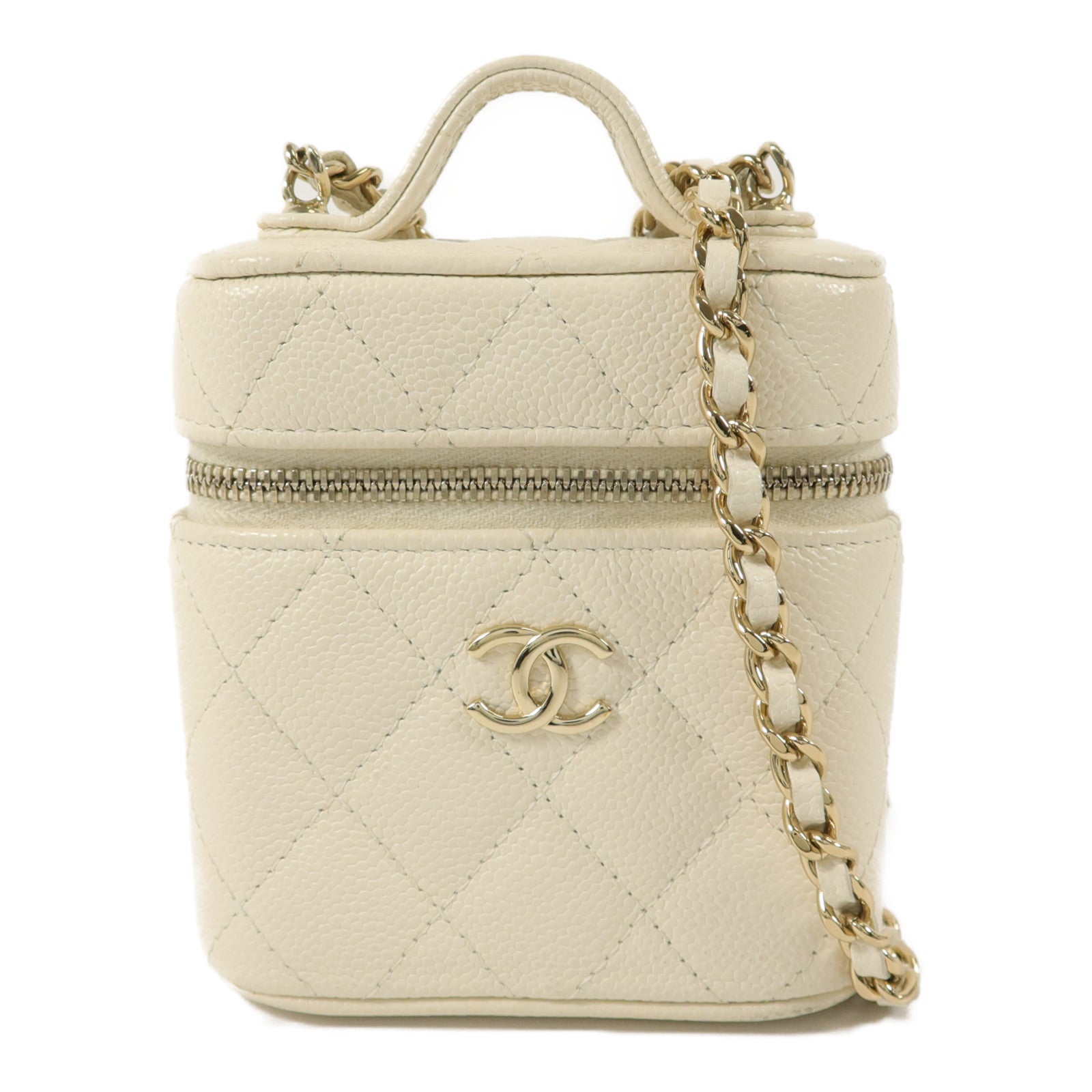 CHANEL 牛皮皮革Mini Box With Handle手挽肩背兩用袋