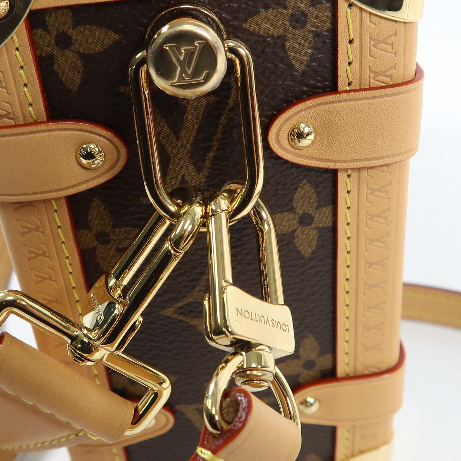 LOUIS VUITTON LV GHW Side Trunk Crossbody Shoulder Bag M46358 Monogram Brown