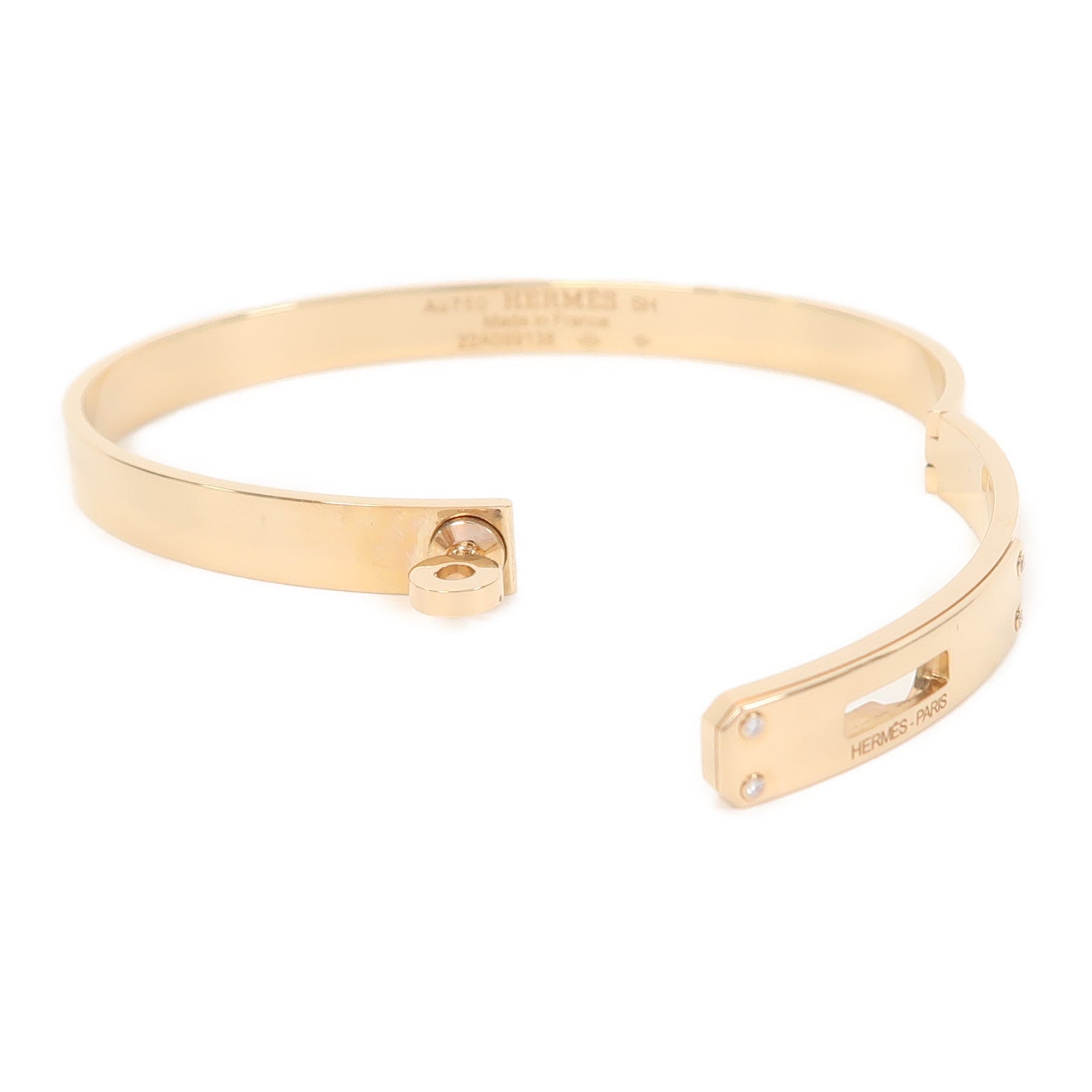 HERMES 18K玫瑰金Kelly Bracelet手鐲