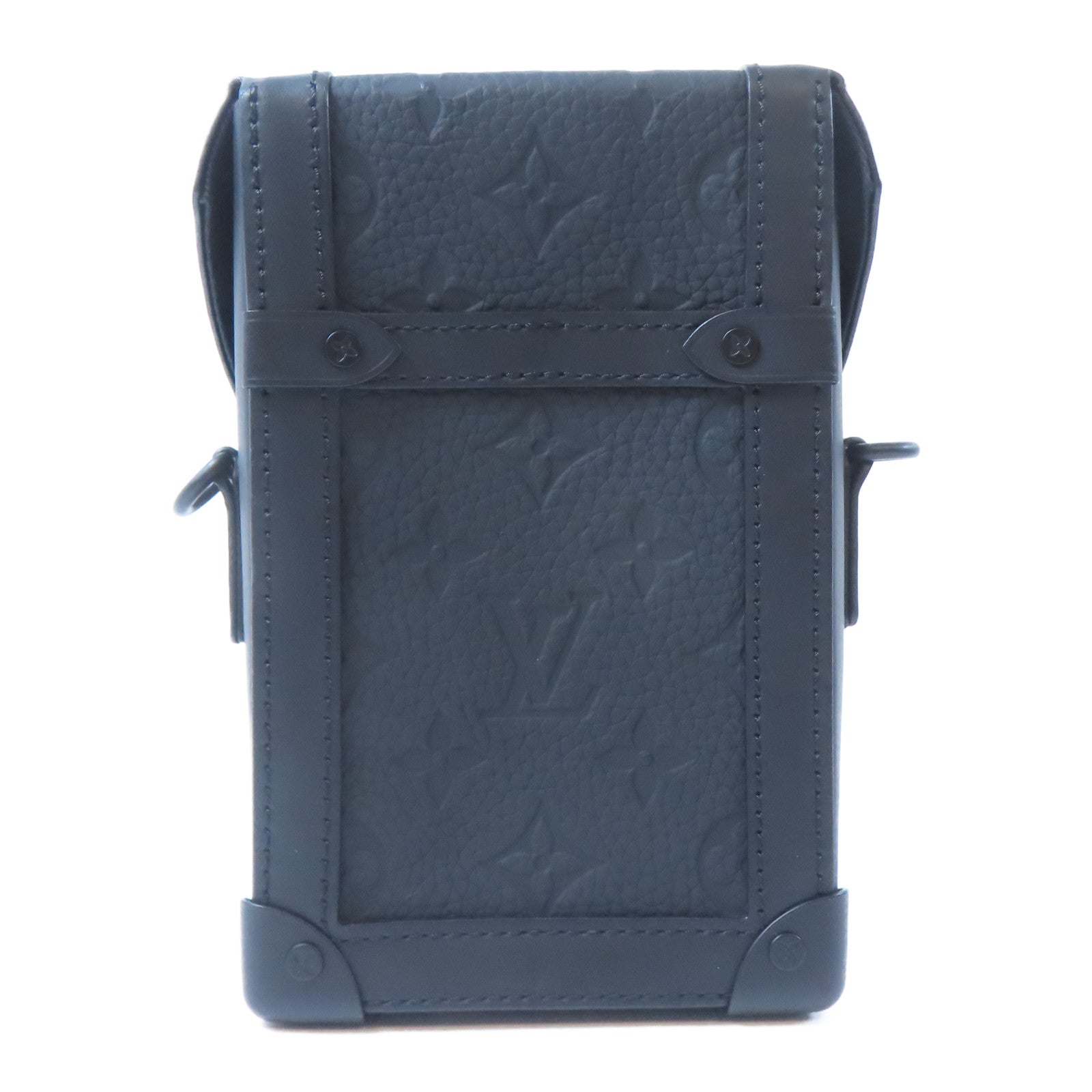 LOUIS VUITTON (PRICE DOWN) LV Vertical Trunk Shoulder Bag M82070 Monogram Taurillon Black
