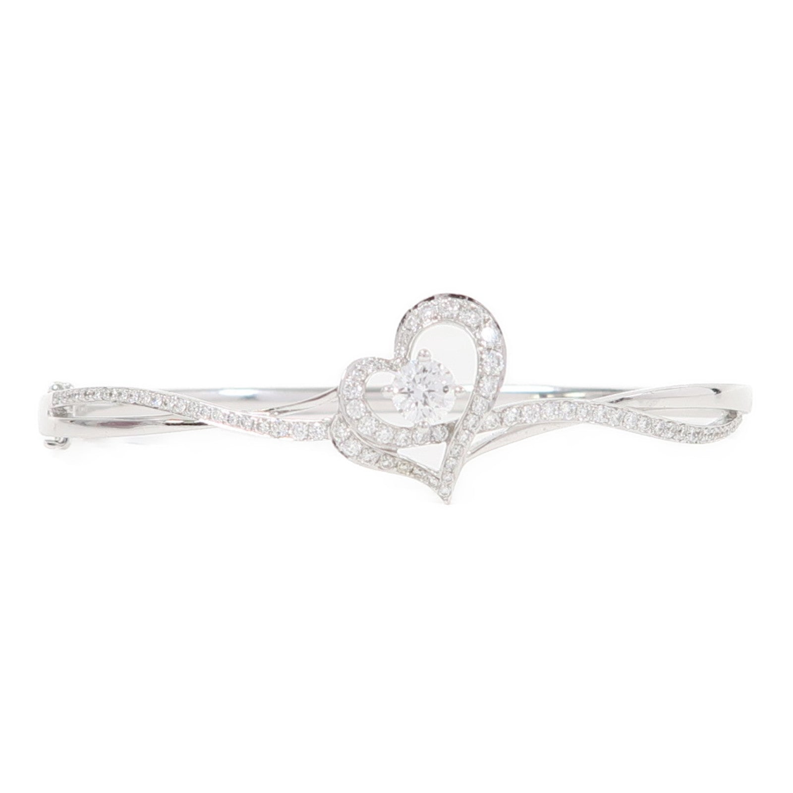 JEWELRY 18K白金Diamond 11.60g 0.52ct鑽石/0.32ct鑽石手鐲