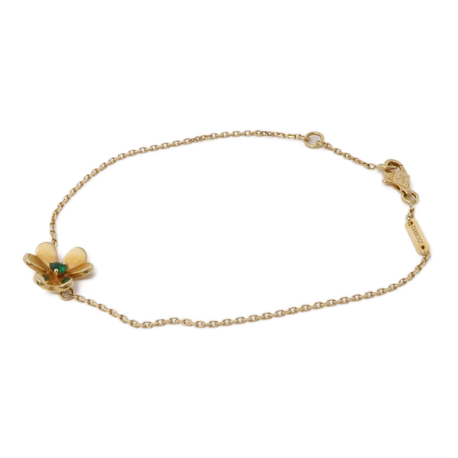 Van Cleef & Arpels 18K黃金/綠寶石Frivole手鏈