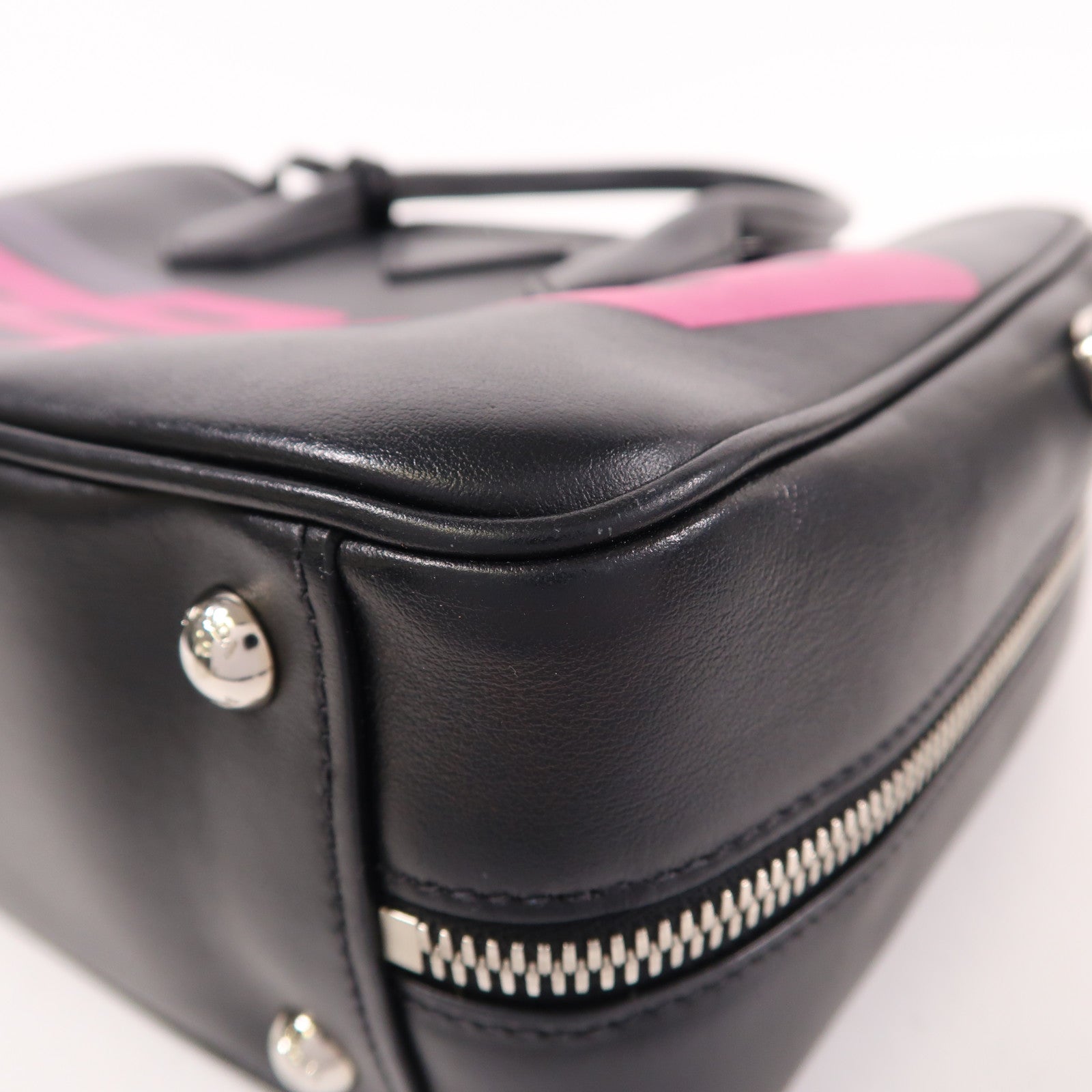 PRADA SHW 2 Way Shoulder Bag 1BB045 Calfskin Leather Black