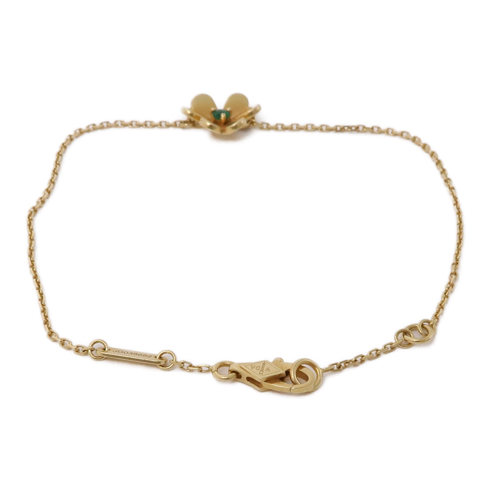 Van Cleef & Arpels 18K黃金/綠寶石Frivole手鏈