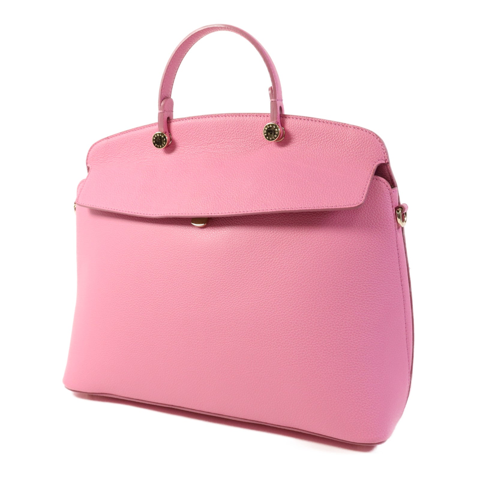 Furla 牛皮皮革2 Way Shoulder金扣手挽肩背兩用袋