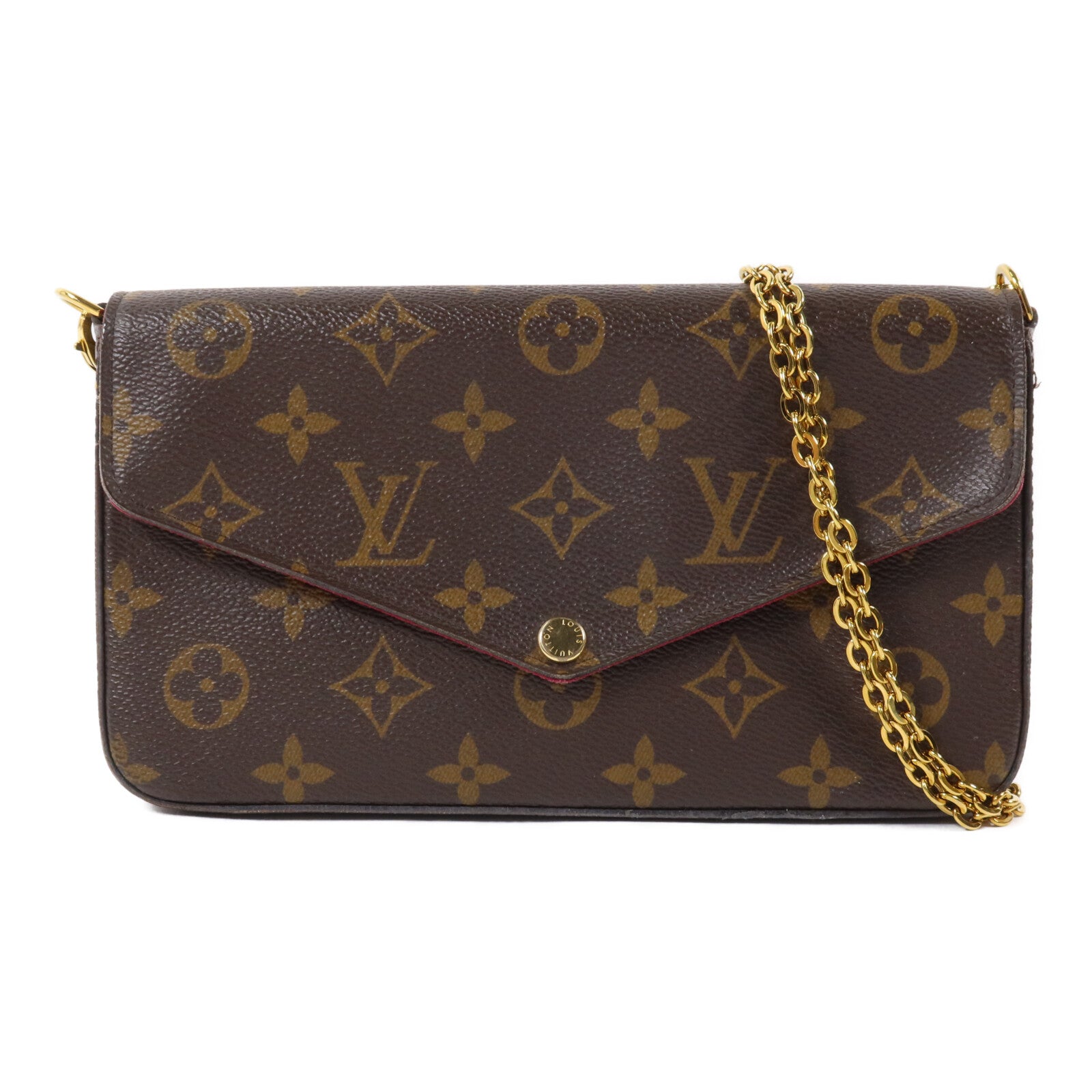 LOUIS VUITTON Monogram Pochette Felicie鏈帶肩背袋